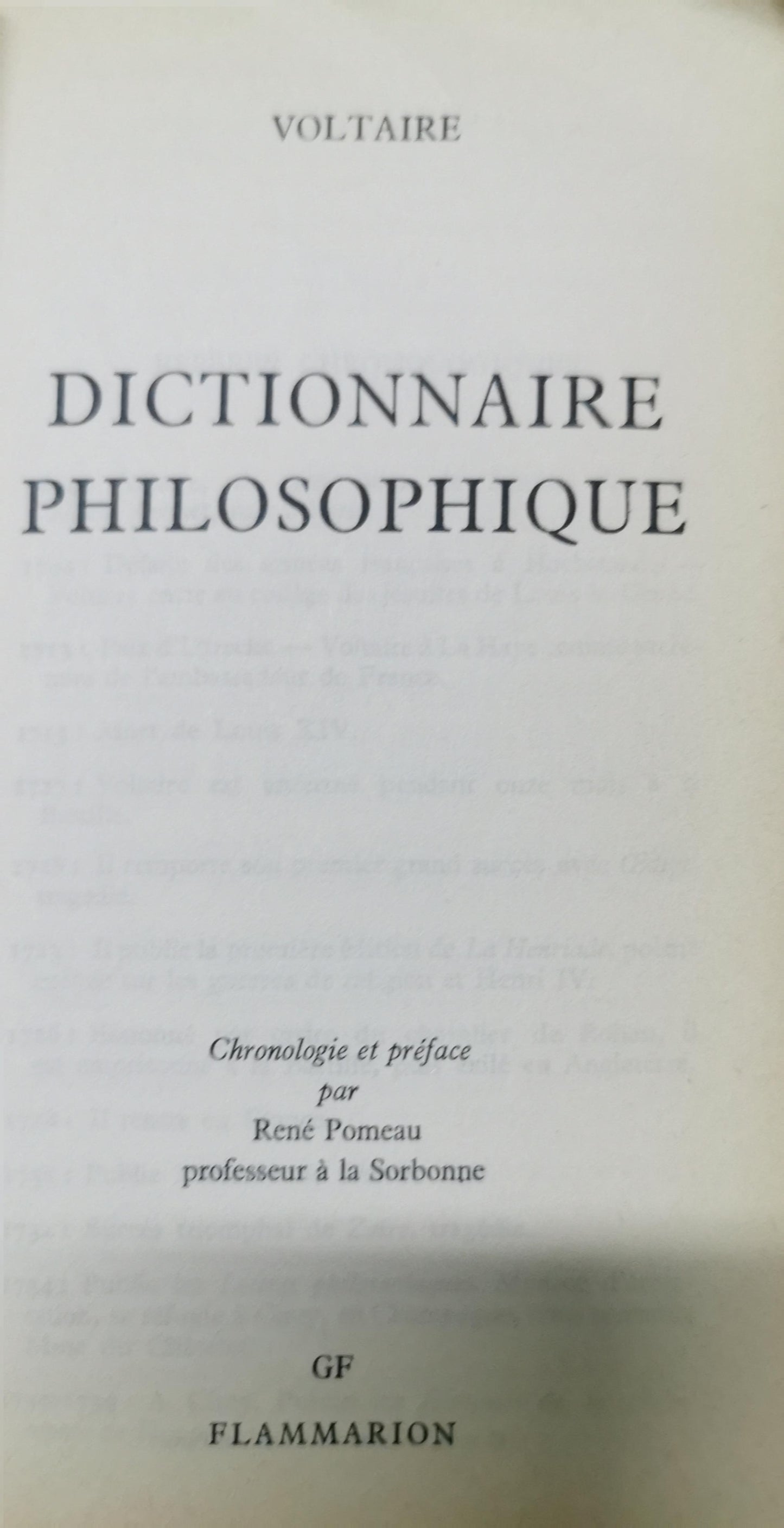 Dictionnaire philosophique Paperback French Edition  by Voltaire (Author)