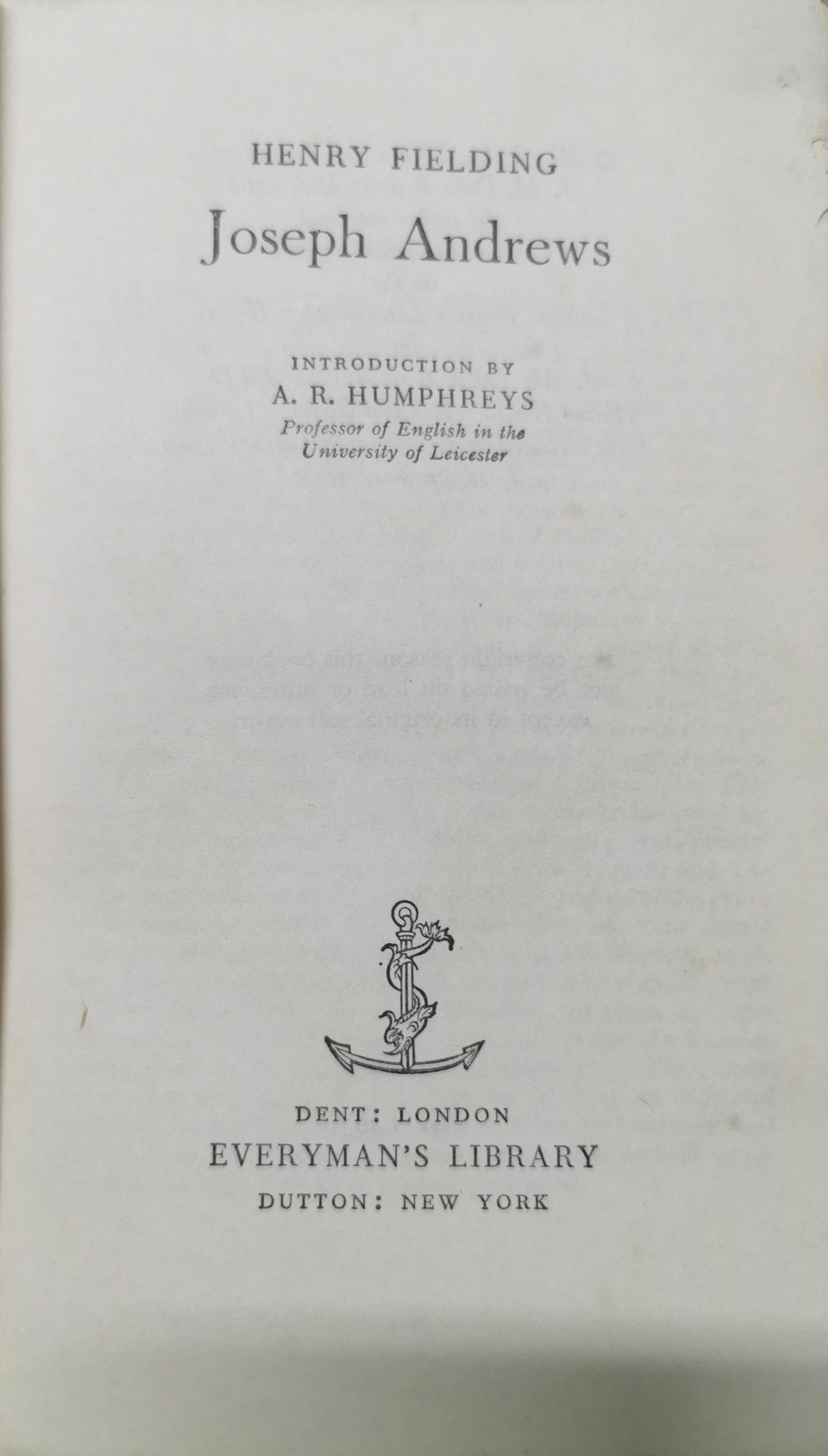 Joseph Andrews, Henry fielding