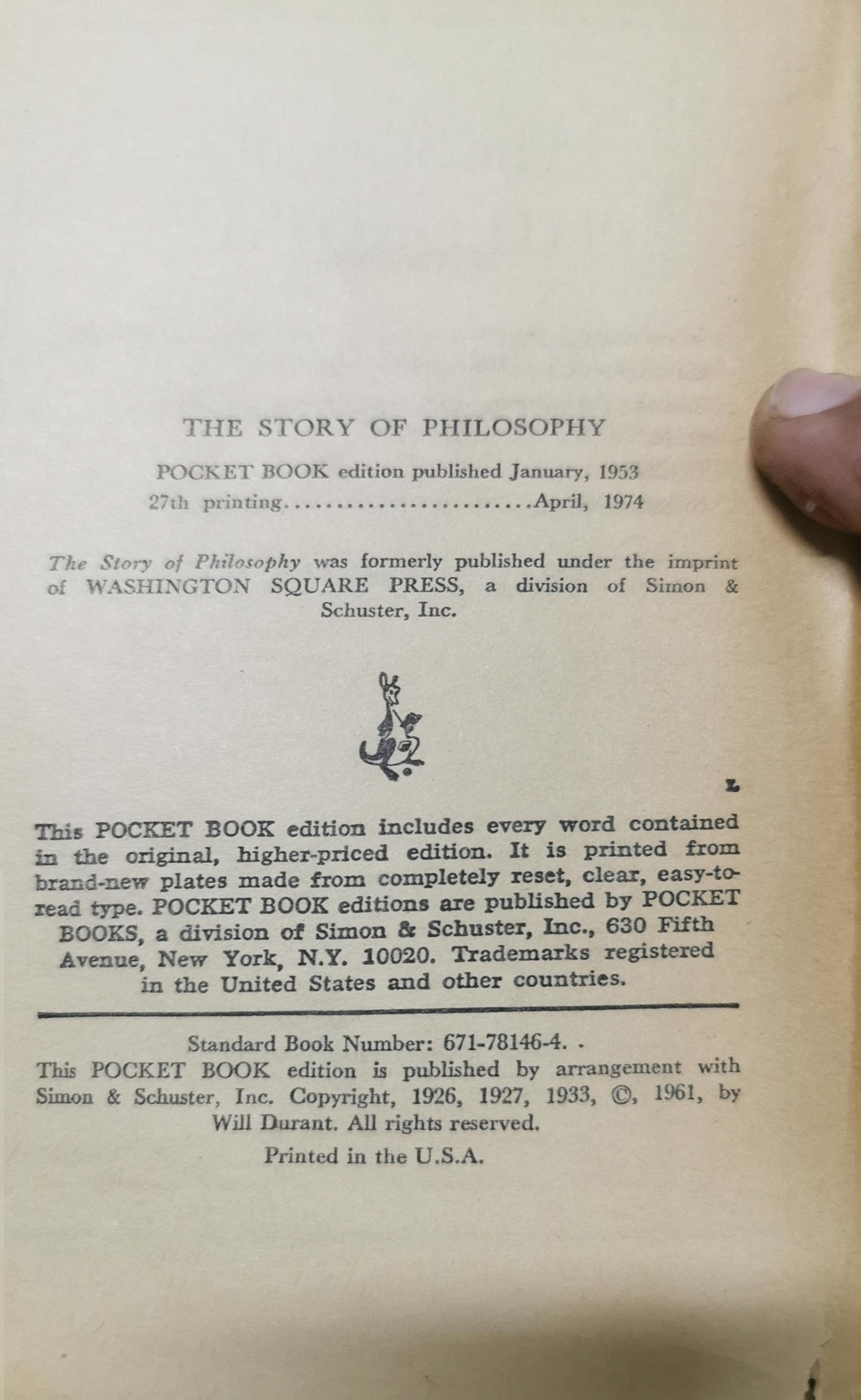 The Story of Philosophy: The Lives and Opinions of the World's Greatest Philosophers Mass Market Paperback – January 1, 1991 by Will Durant (Author)