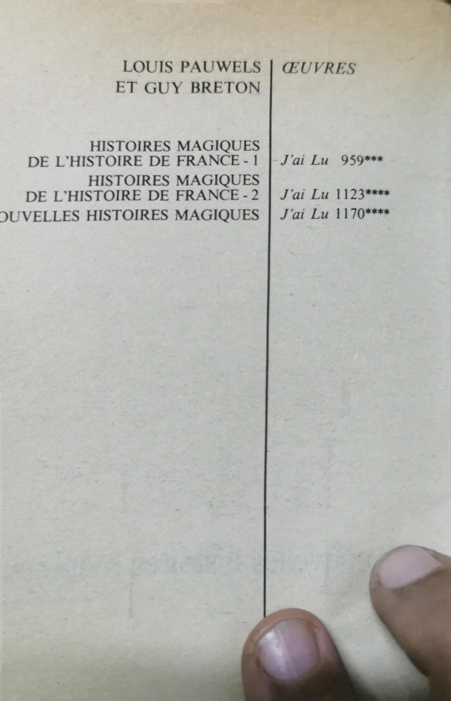 Nouvelles histoires magiques (Divers) (French Edition) Paperback – January 1, 1978 French Edition  by Louis Pauwels (Author)