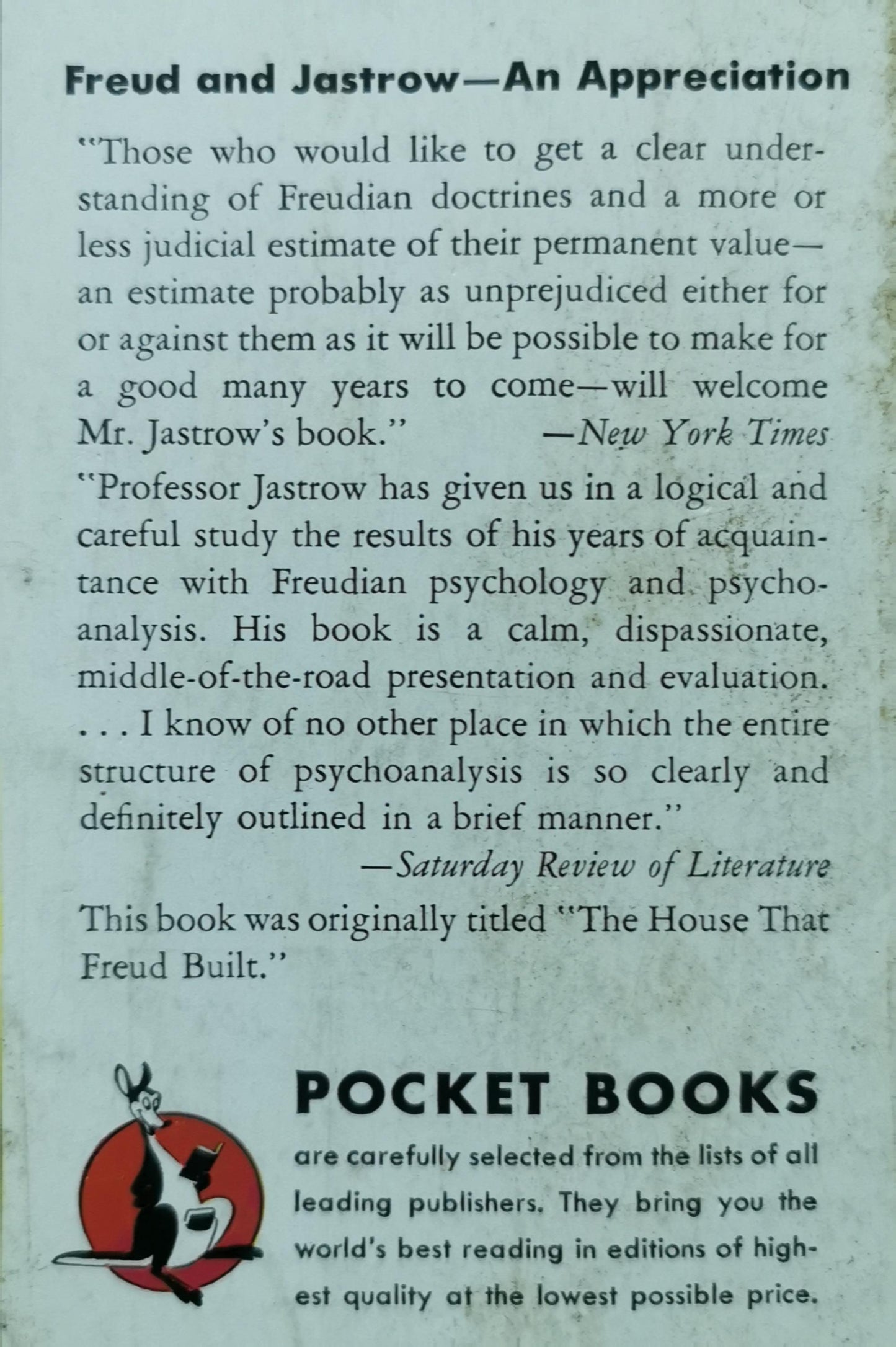 Freud, his dream and sex theories Paperback – January 1, 1948 by Joseph Jastrow (Author)