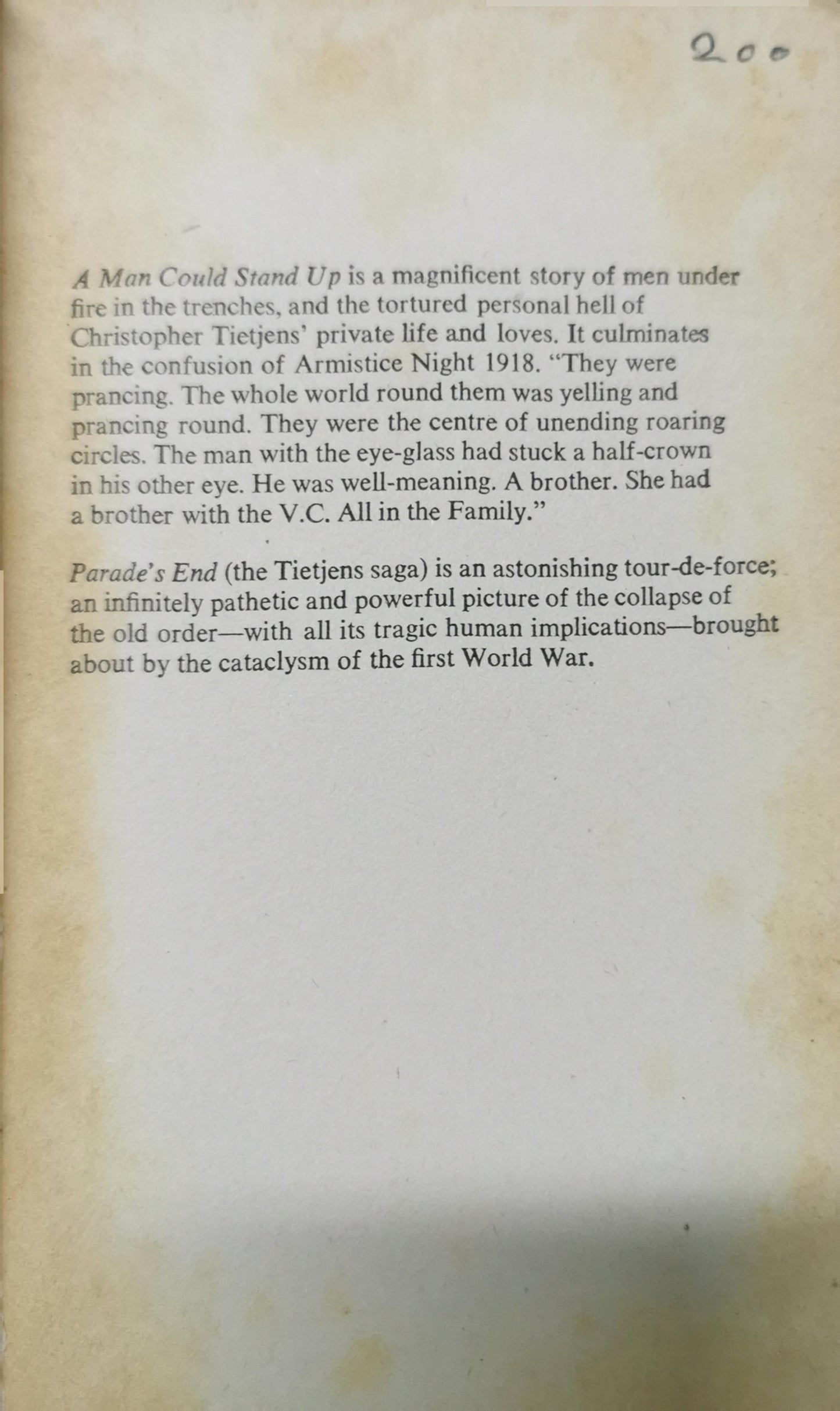 A Man Could Stand Up -Parade's End: Book 3 - Paperback – September 2, 2012 by Ford Madox Ford (Author), Alex Struik (Illustrator)