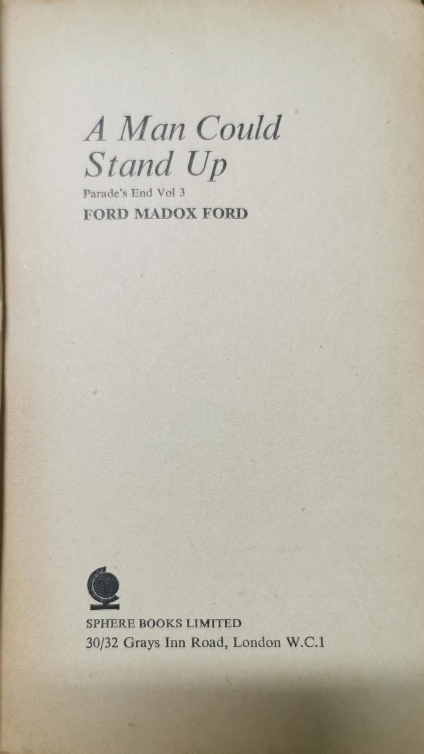 A Man Could Stand Up -Parade's End: Book 3 - Paperback – September 2, 2012 by Ford Madox Ford (Author), Alex Struik (Illustrator)