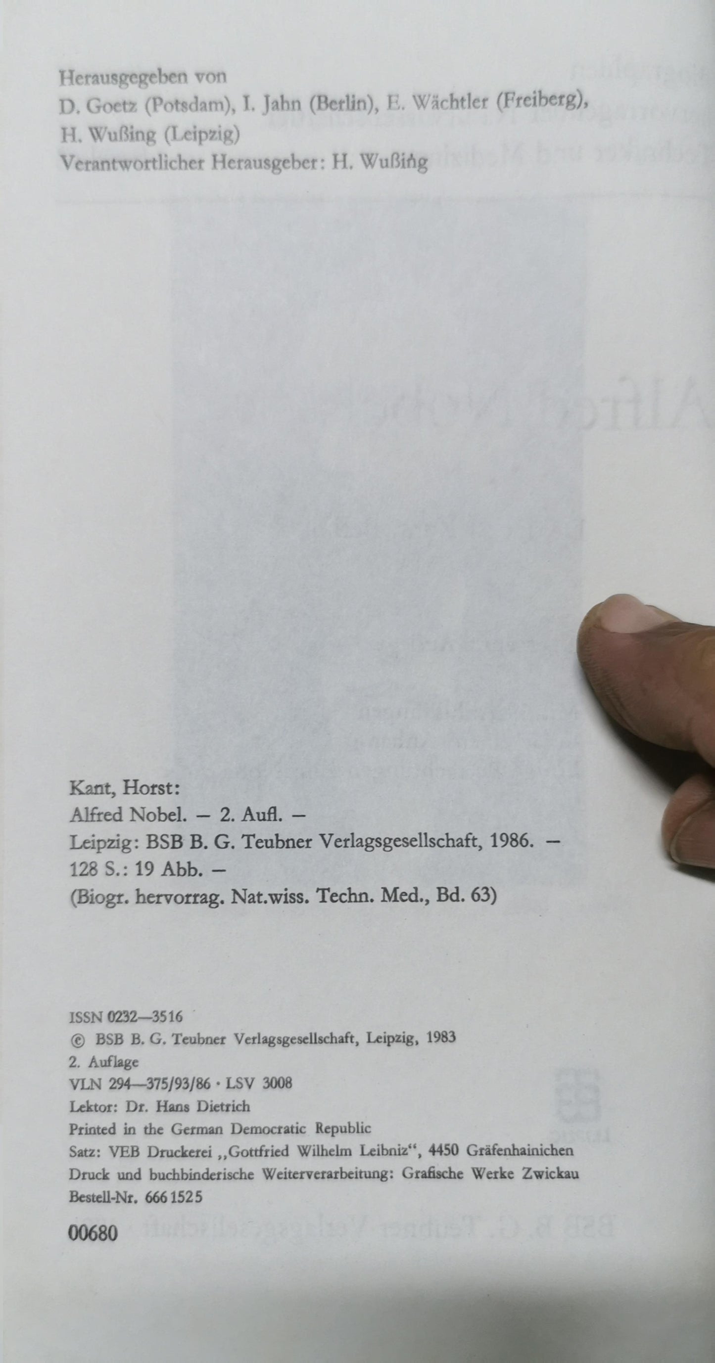 Alfred Nobel (Biographien hervorragender Naturwissenschaftler, Techniker und Mediziner, 63) (German Edition) Paperback – December 22, 2012 German Edition  by Horst Kant (Author)