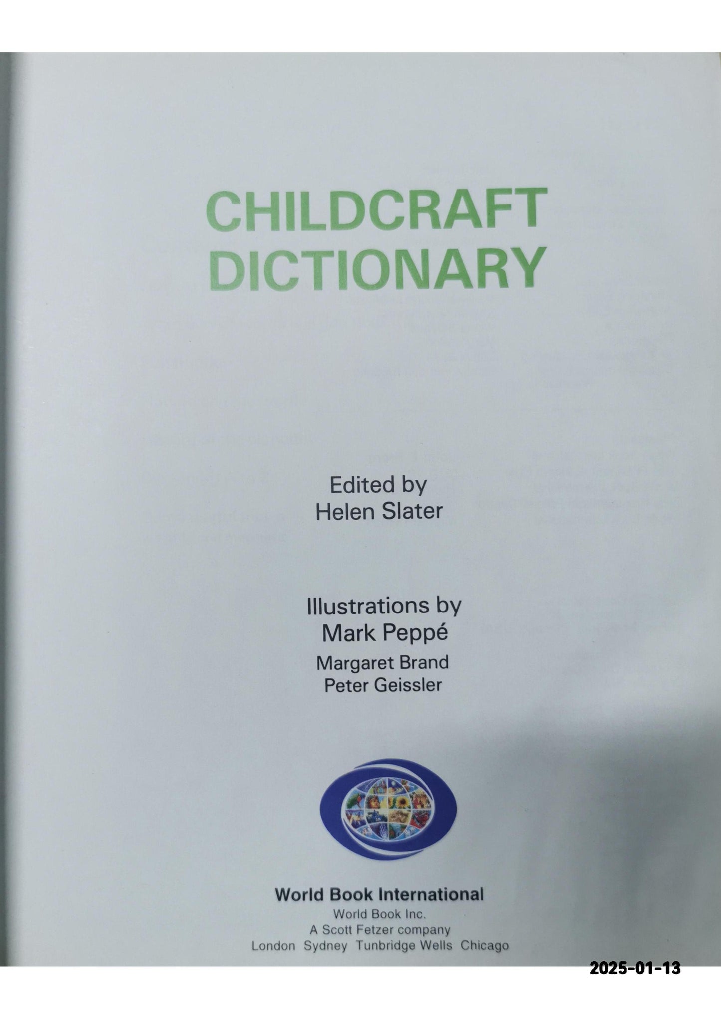 Childcraft Dictionary Hardcover by Anonymous (Author)