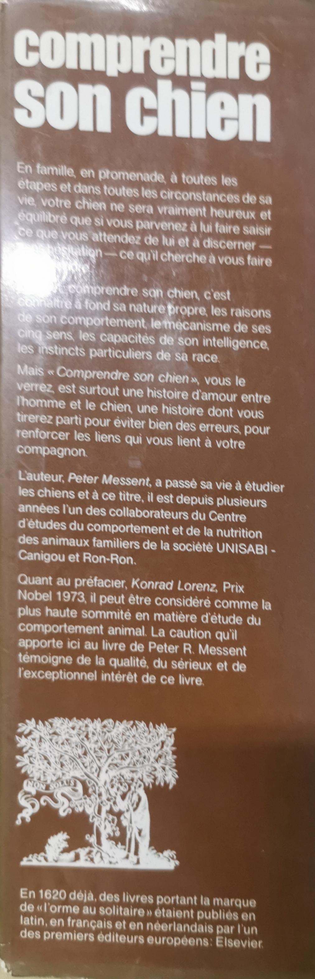 comprendre son chien Hardcover – January 1, 1979 French Edition  by Peter Messent (Author), Konrad Lorenz (Preface)