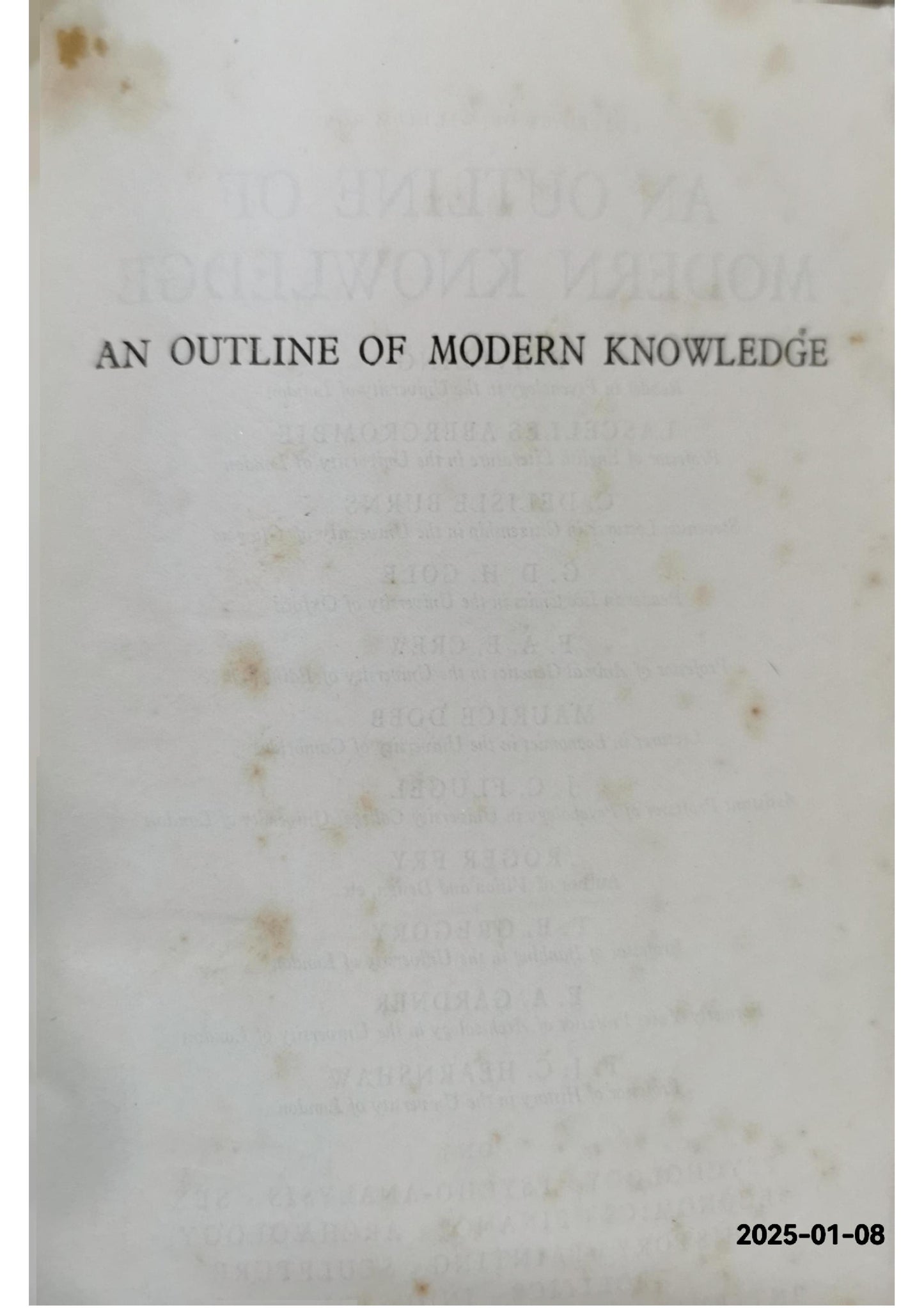 An outline of modern knowledge Hardcover – January 1, 1931 by WILLIAM ROSE (Author)