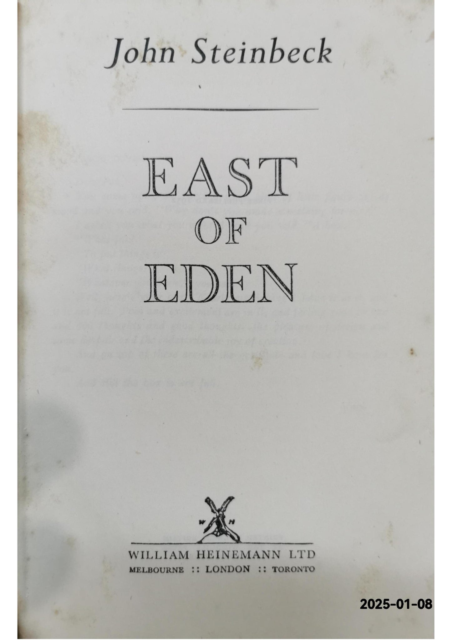 East of Eden Hardcover by John Steinbeck by John Steinbeck  (Author)