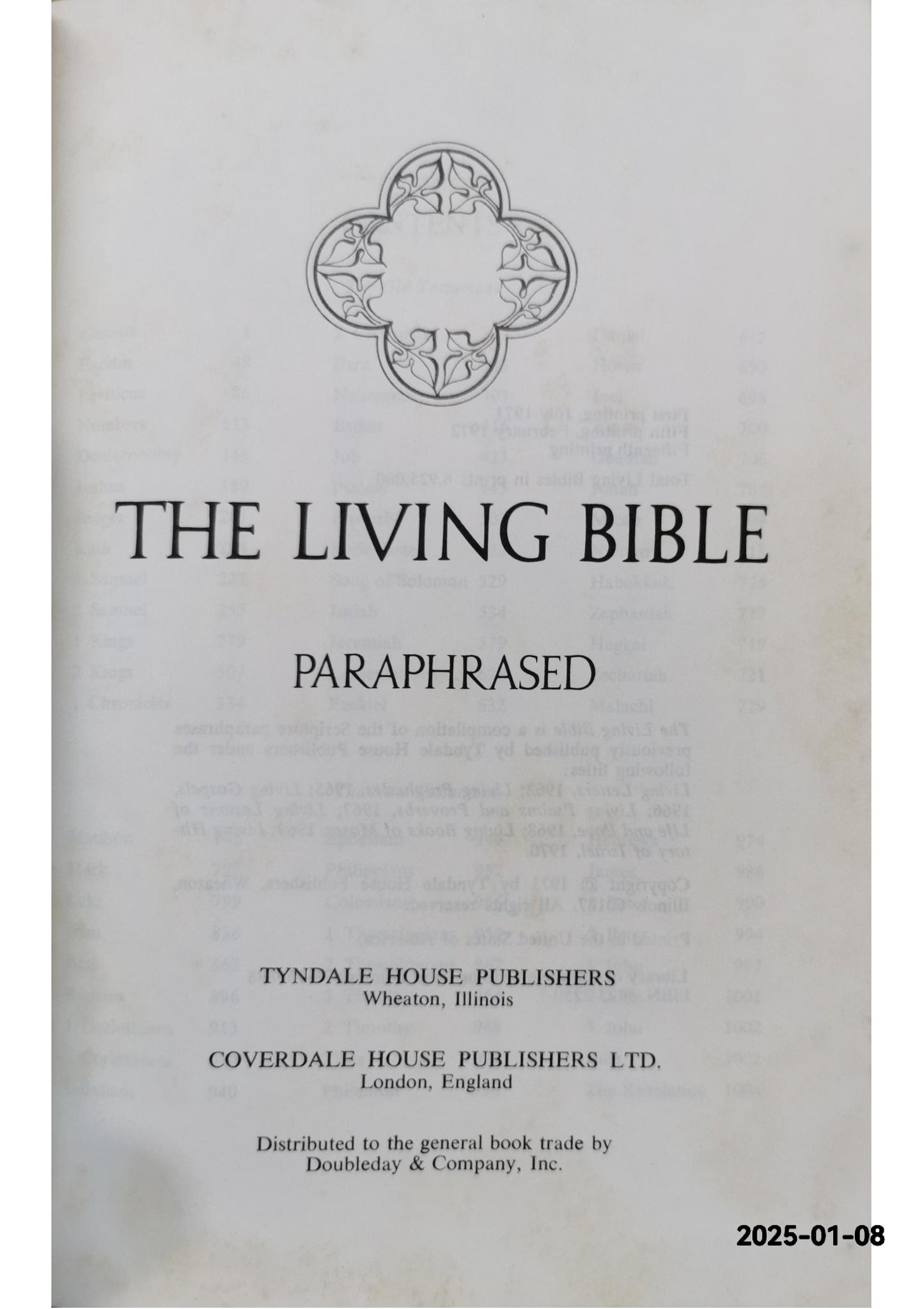 The Living Bible - Leather Bound