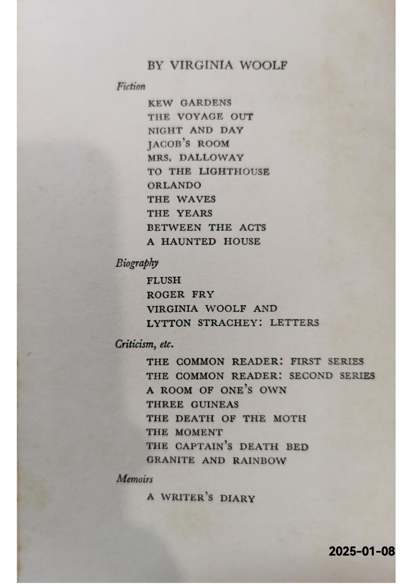 Mrs Dalloway & A Haunted House - Virginia Woolf’s -Hogarth Press, 1960-2