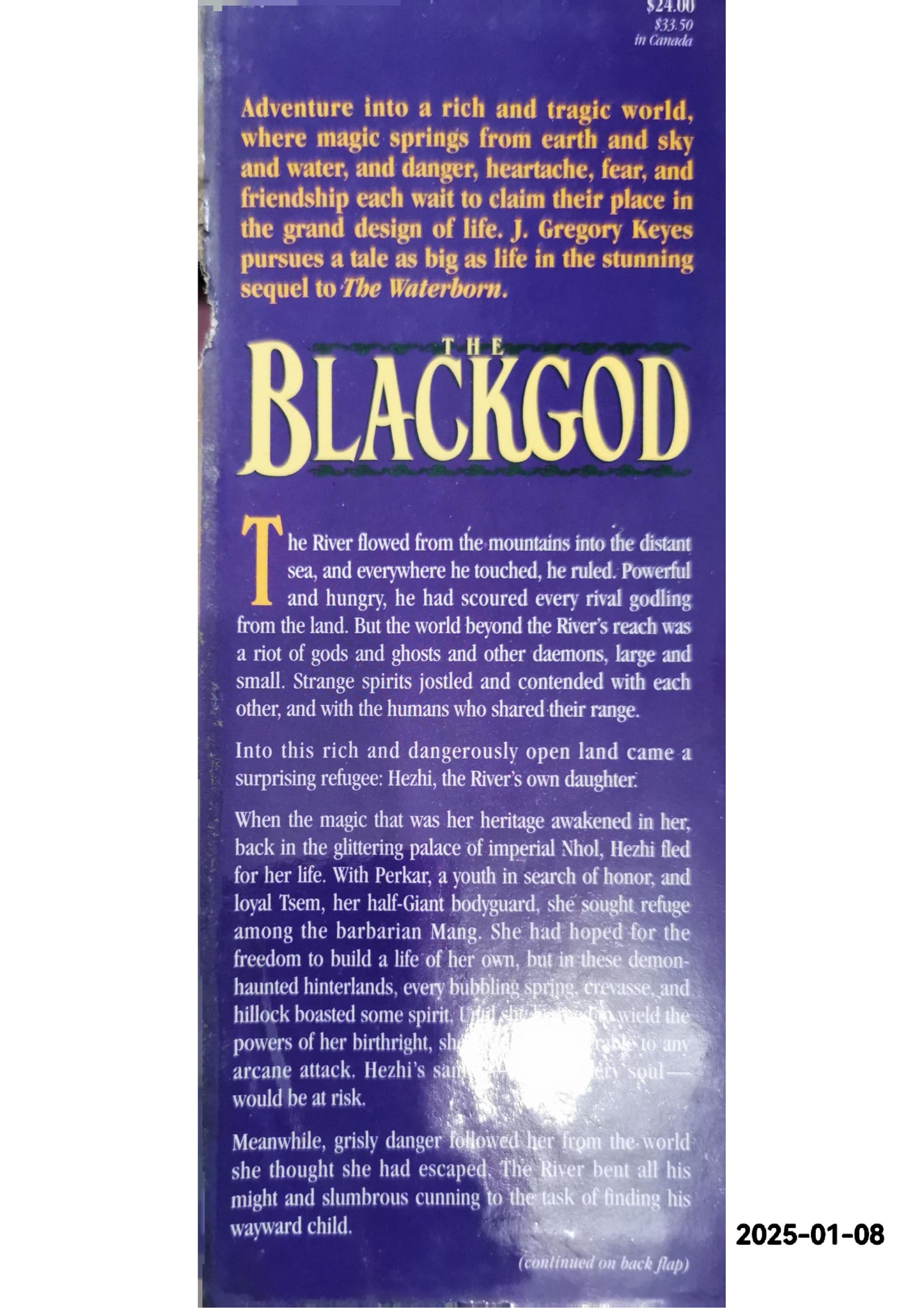 THE BLACKGOD (CHOSEN OF THE CHANGELING, BK 2) By J. Gregory Keyes - Hardcover