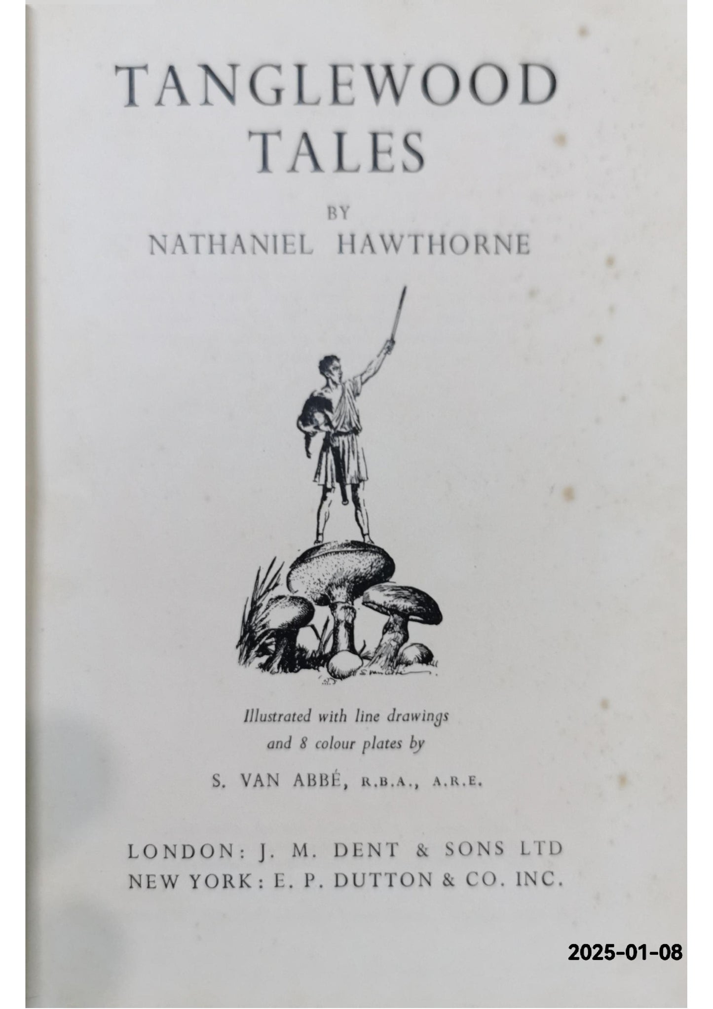 TANGLEWOOD TALES By Nathaniel Hawthorne - Hardcover **Mint Condition**