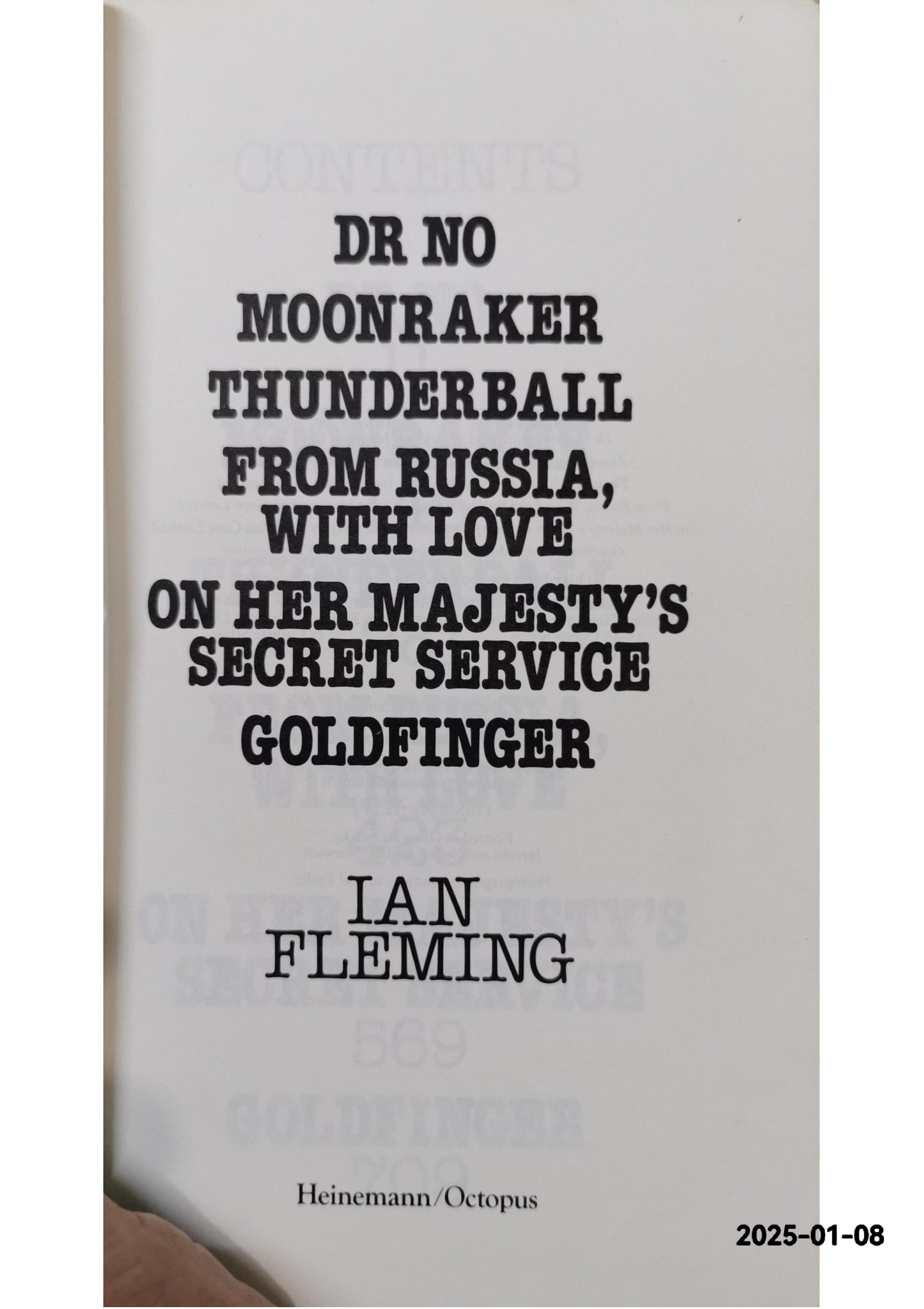 Dr No Moonraker Thunderball Russia Majesty Goldfinger - Ian Fleming 007 6 Novel HC