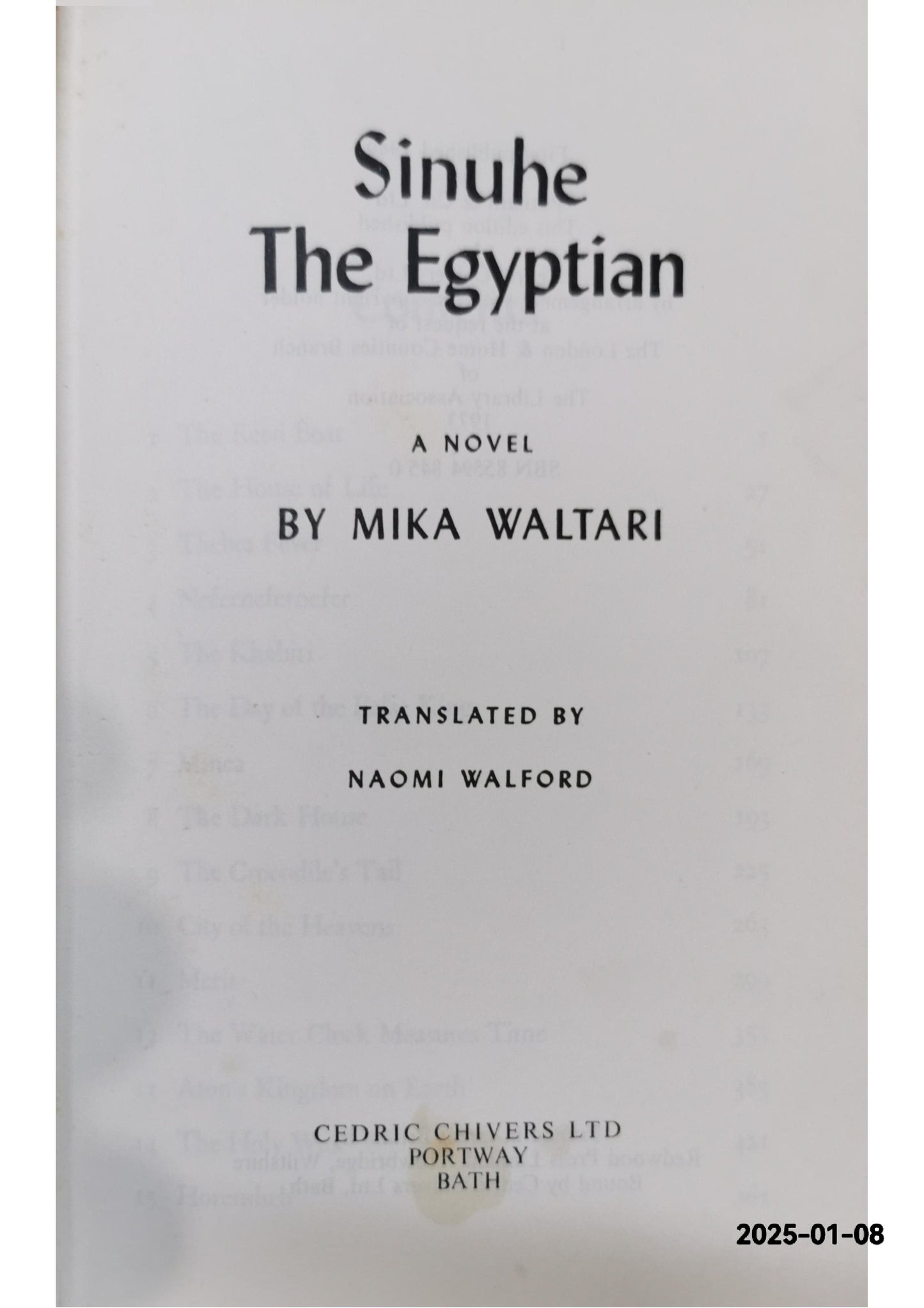 Sinuhe the Egyptian: A novel Hardcover – June 28, 1973 by Mika Waltari (Author)