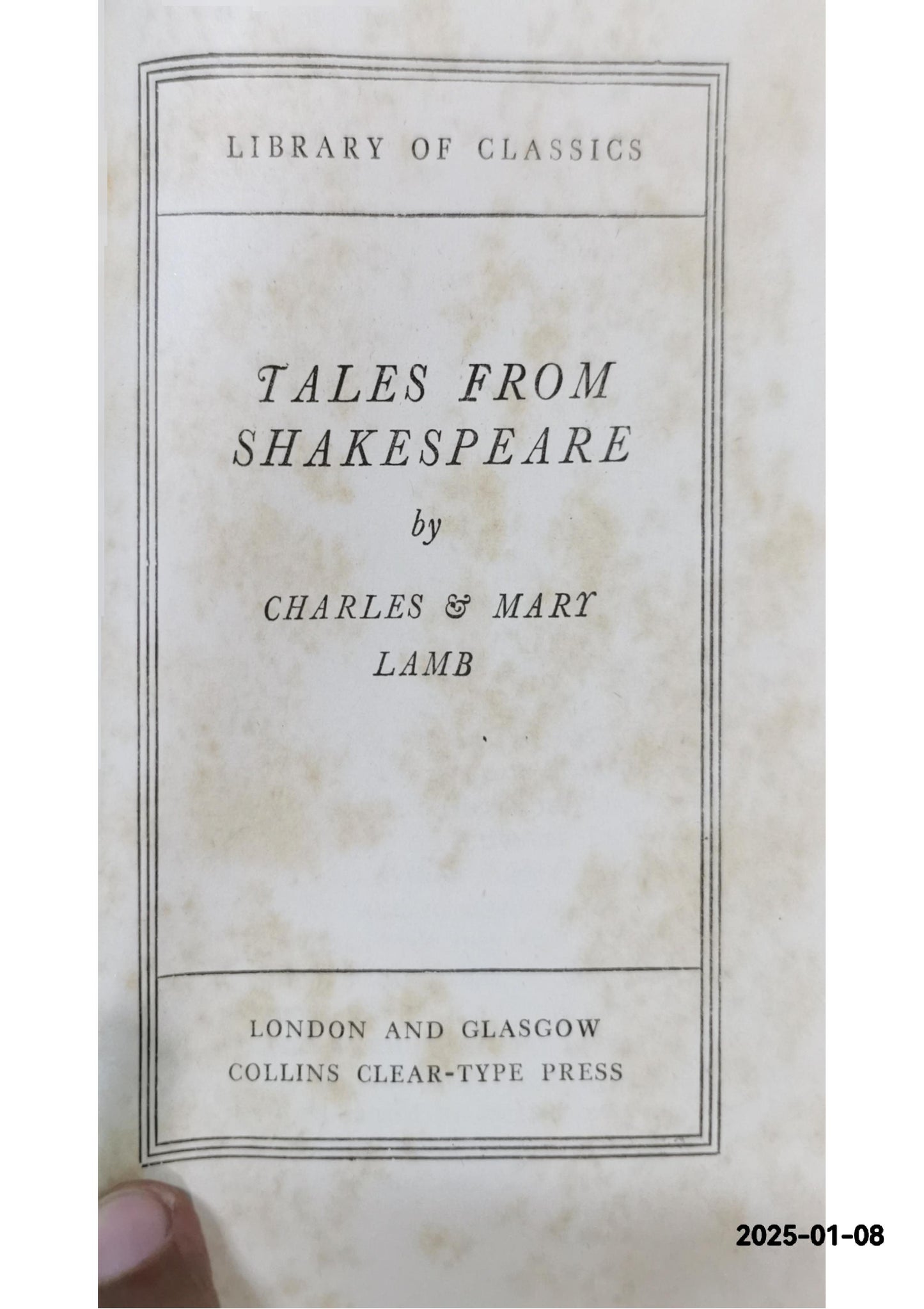 Tales from Shakespeare - By Charles Lamb  (First Edition) [Hardcover] Unknown Binding by Charles Lamb (Author)