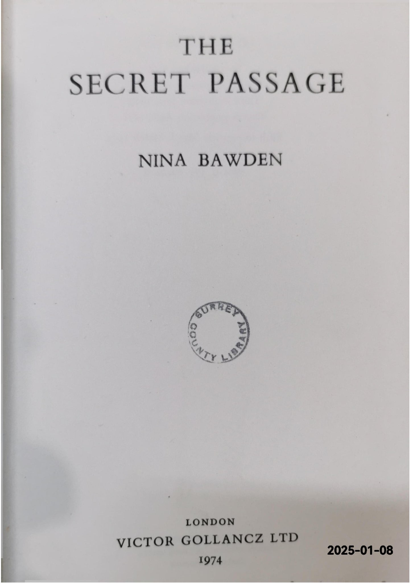 The Secret Passage Hardcover – 1 Nov. 1968 by Nina Bawden (Author)