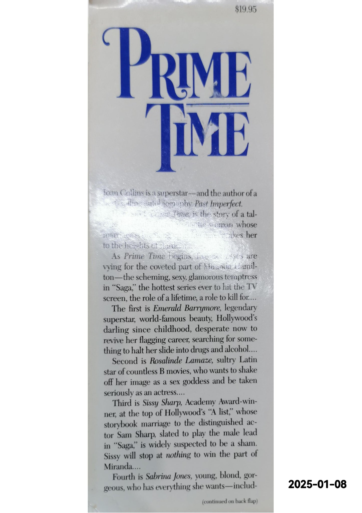 Prime Time a Novel Hardcover – January 1, 1988 by Joan Collins (Author)