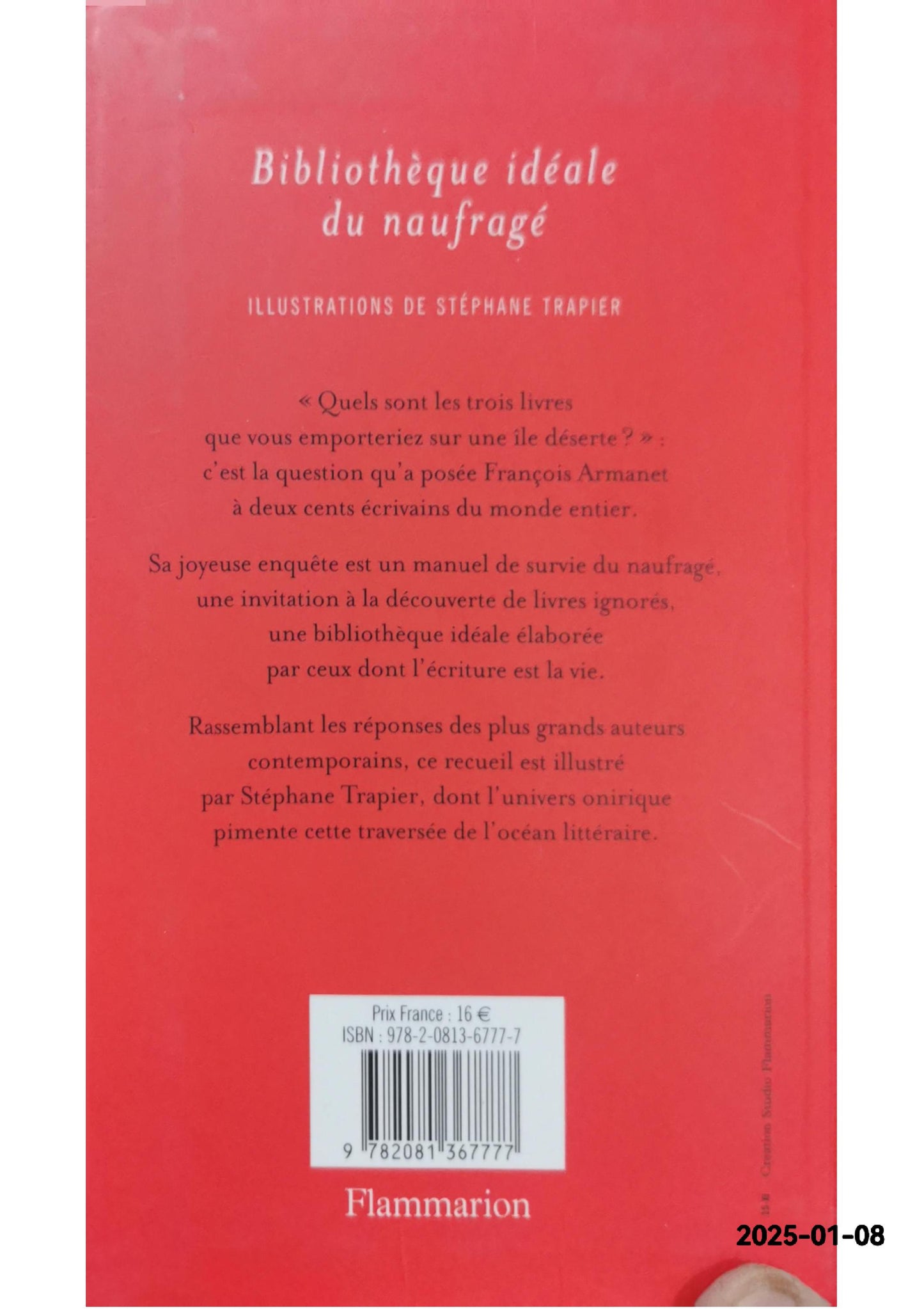 Bibliothèque idéale du naufragé Broché – Illustré, 4 novembre 2015 de François Armanet (Auteur)