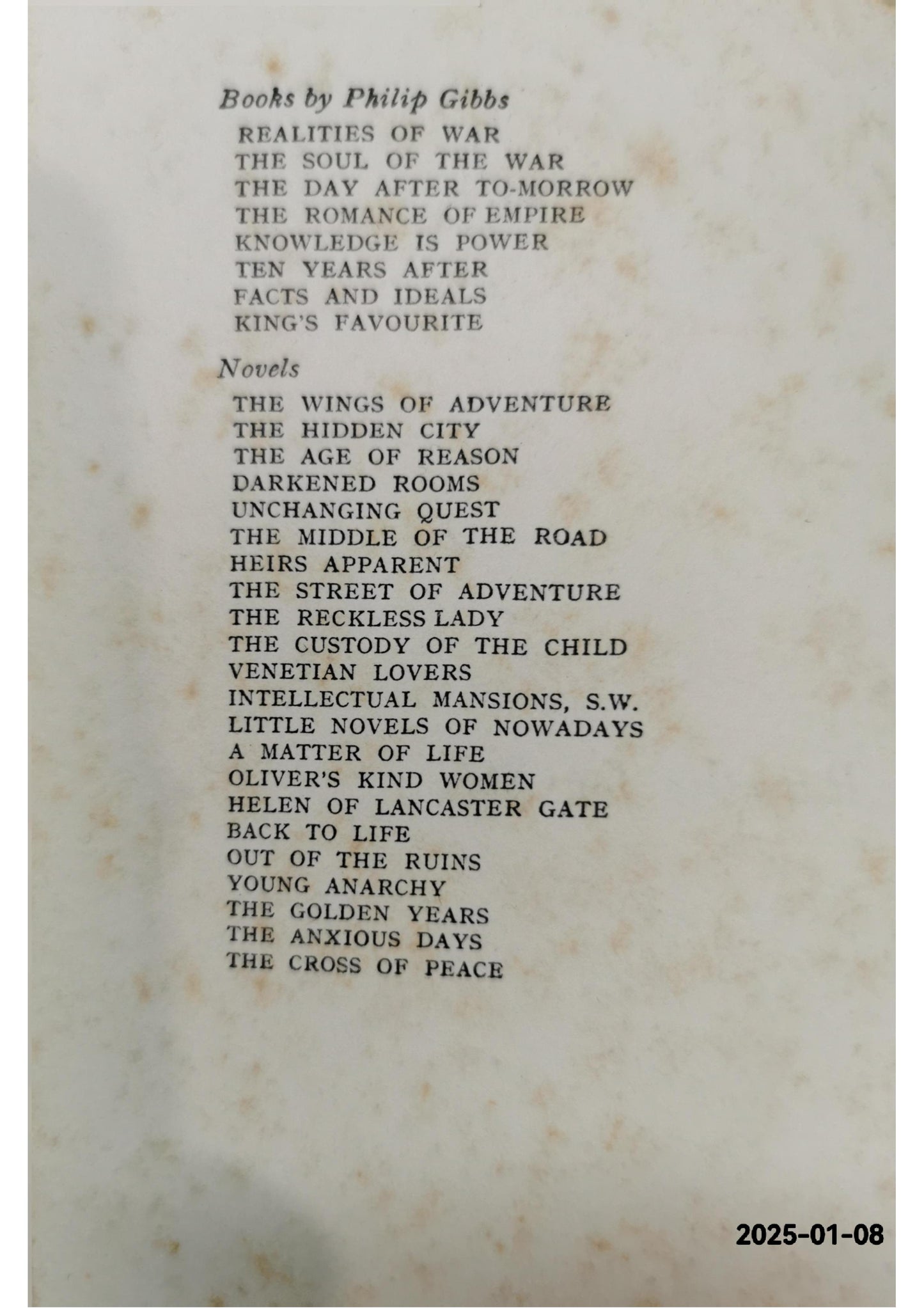 Paradise for Sale and Other Little Novels GIBBS, Philip Published by Hutchinson and Co. Ltd, London, 1934 Hardcover