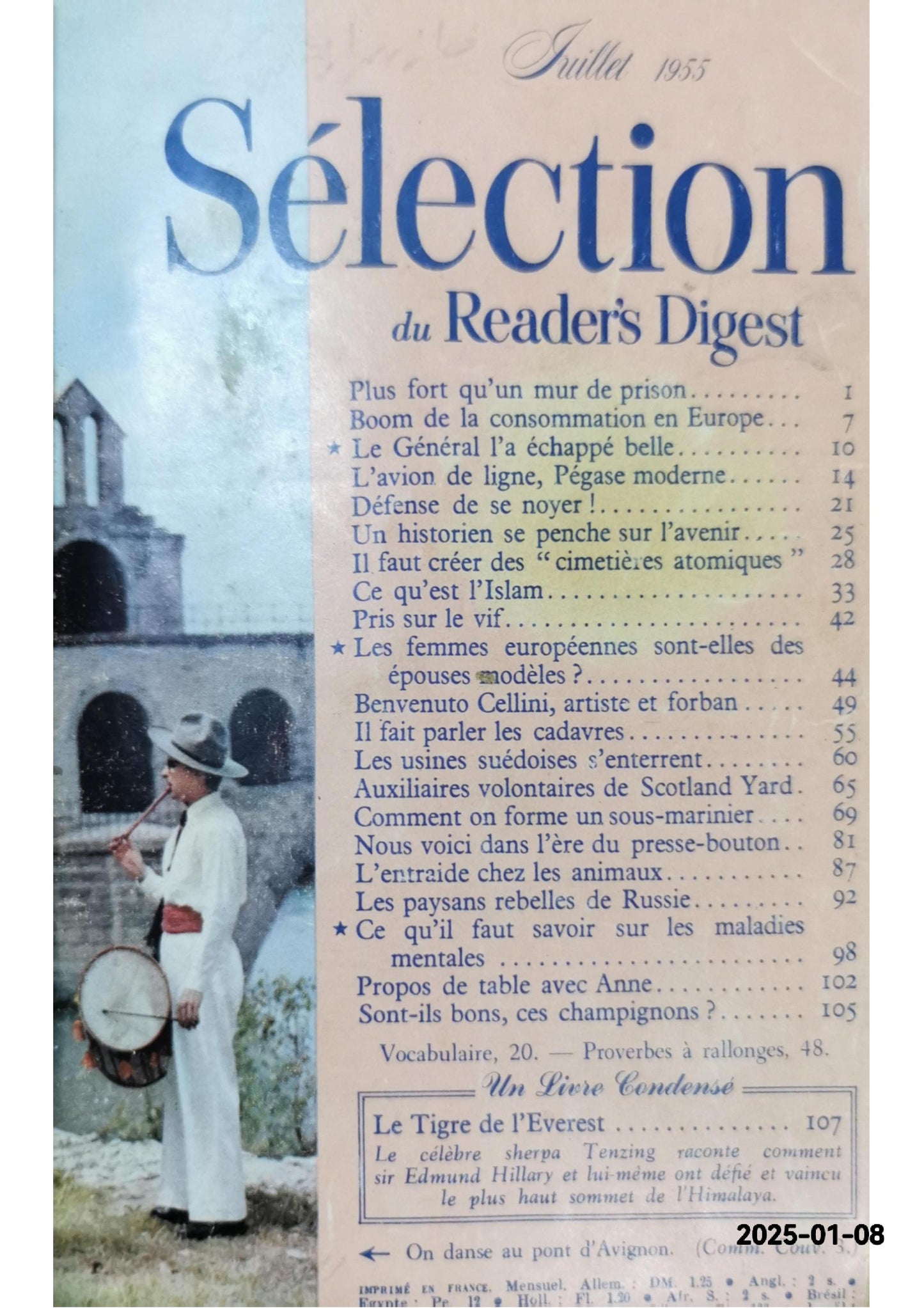 Selections Du Reader's Digest  - Spring 1955 First Edition Vintage Hardcover