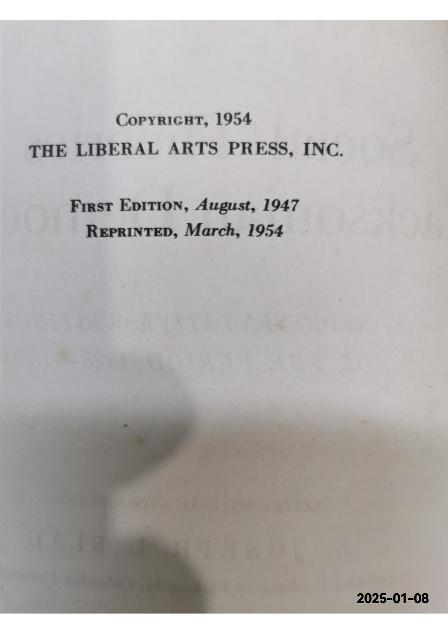 Social Theories of Jacksonian Democracy: Representative Writings of the Period 1825-1850 Paperback – January 1, 1954 by joseph blau (Author)