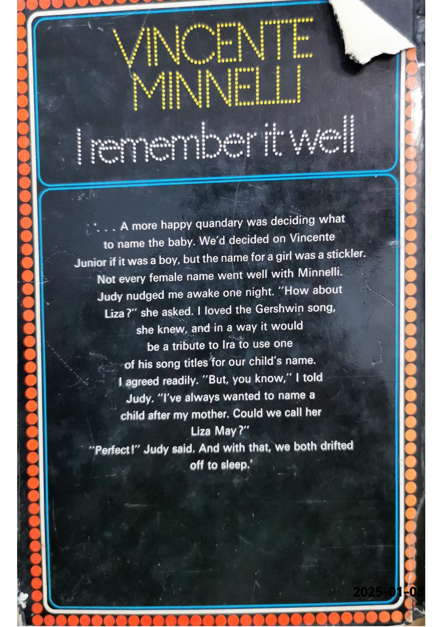 I remember it well Hardcover – January 1, 1974 by Vincente Minnelli (Author)