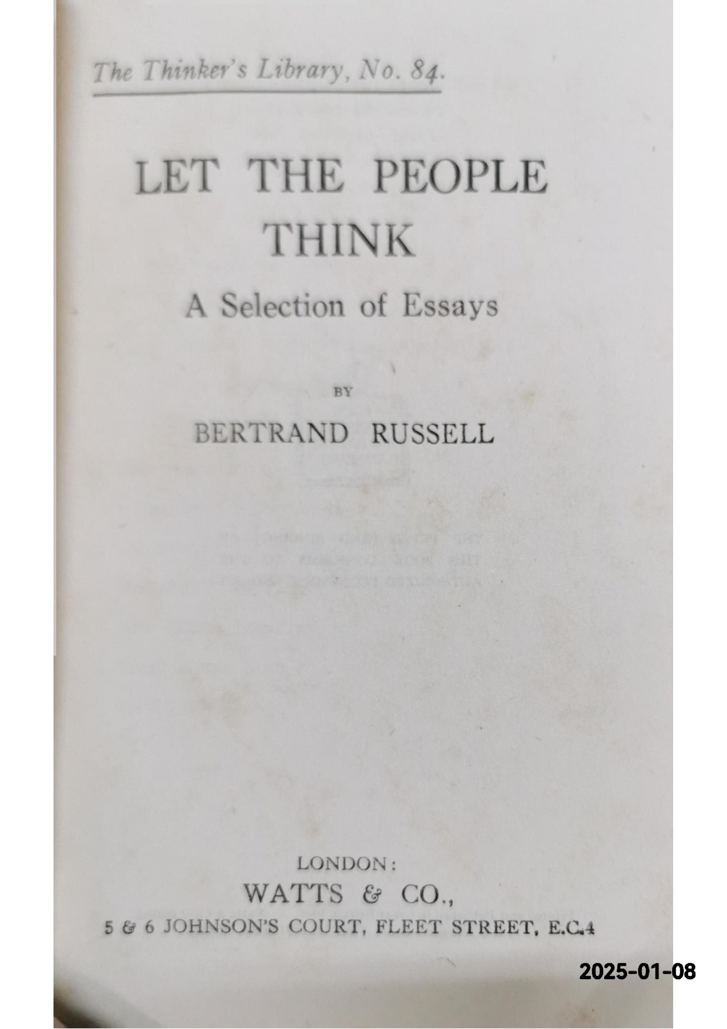 Let the People Think Hardcover – January 1, 1943 by Bertrand Russell (Author)