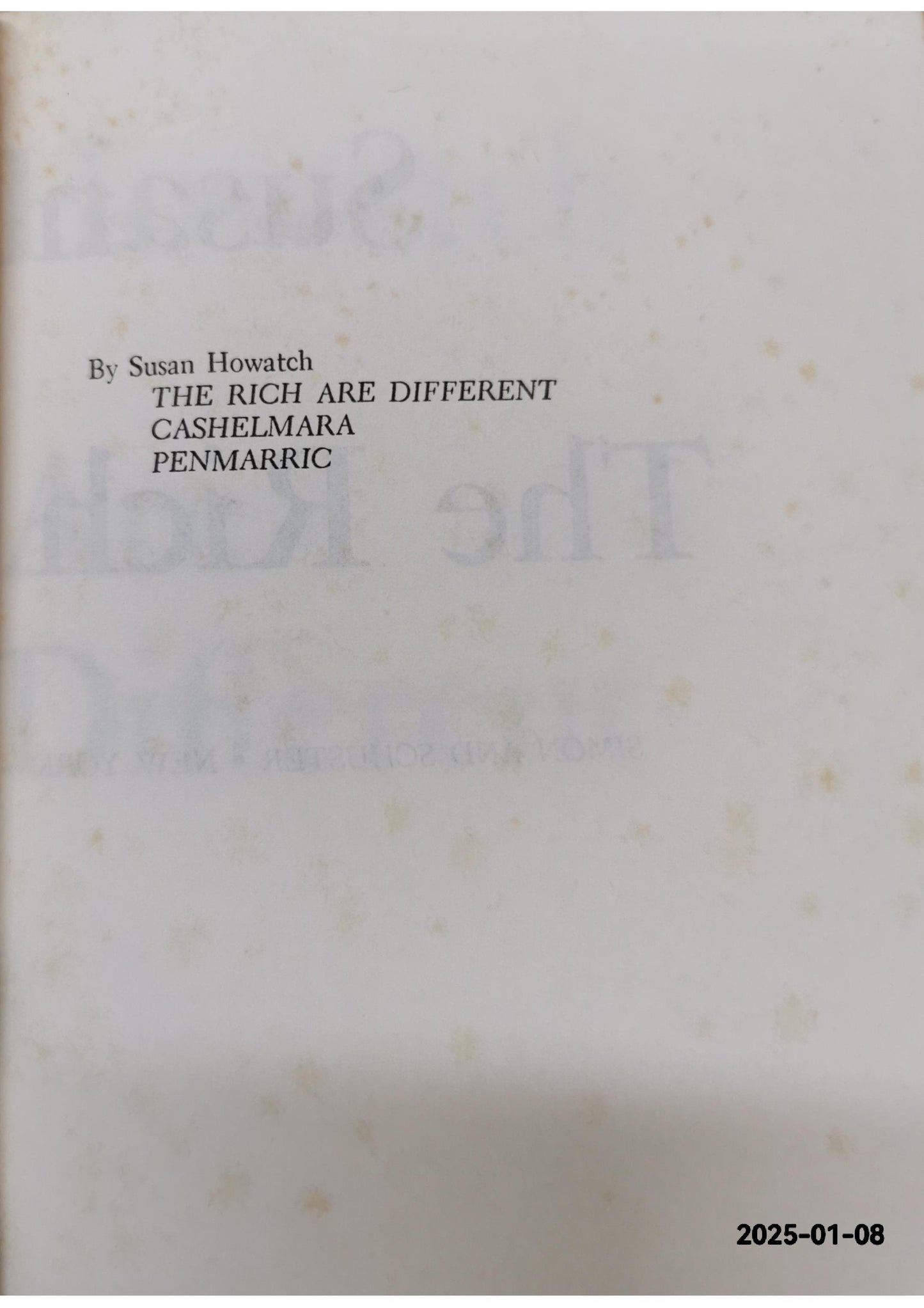 The Rich are Different by Susan Howatch (1977-06-02) Hardcover by Susan Howatch (Author)