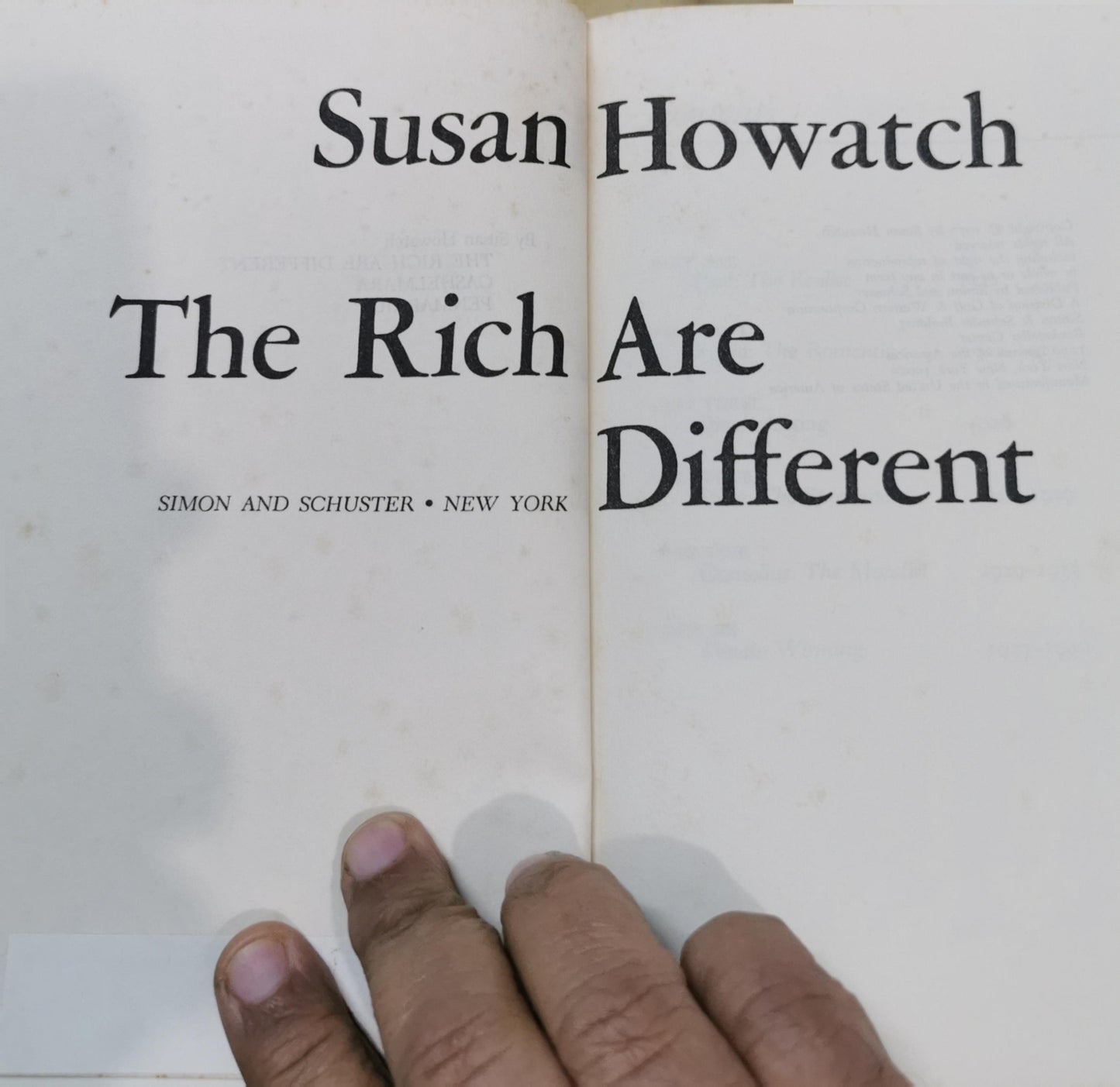 The Rich are Different by Susan Howatch (1977-06-02) Hardcover by Susan Howatch (Author)