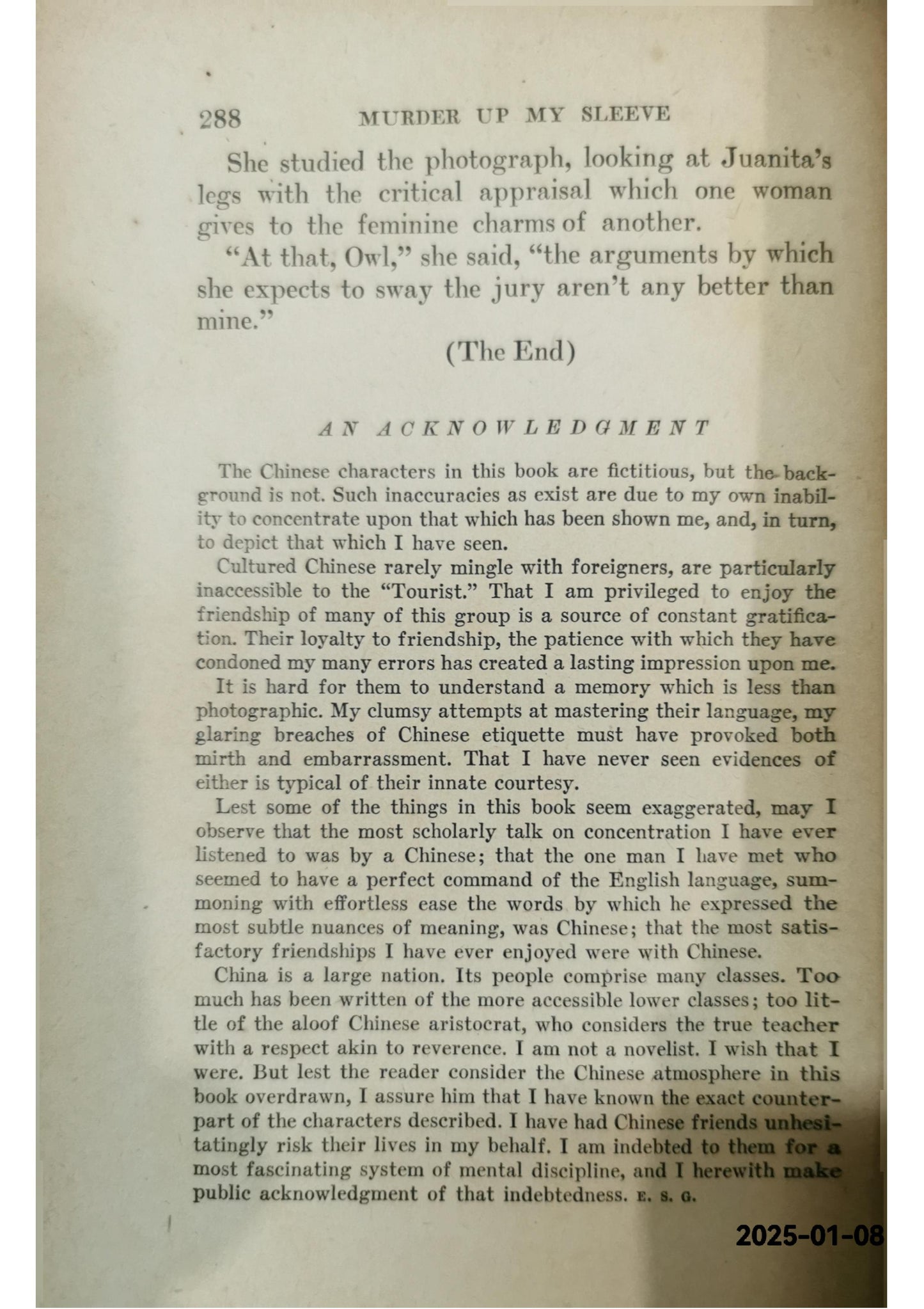 Murder Up My Sleeve Erle Stanley Gardner Published by The World Publishing Company, New York, 1945 Condition: Very Good Hardcover