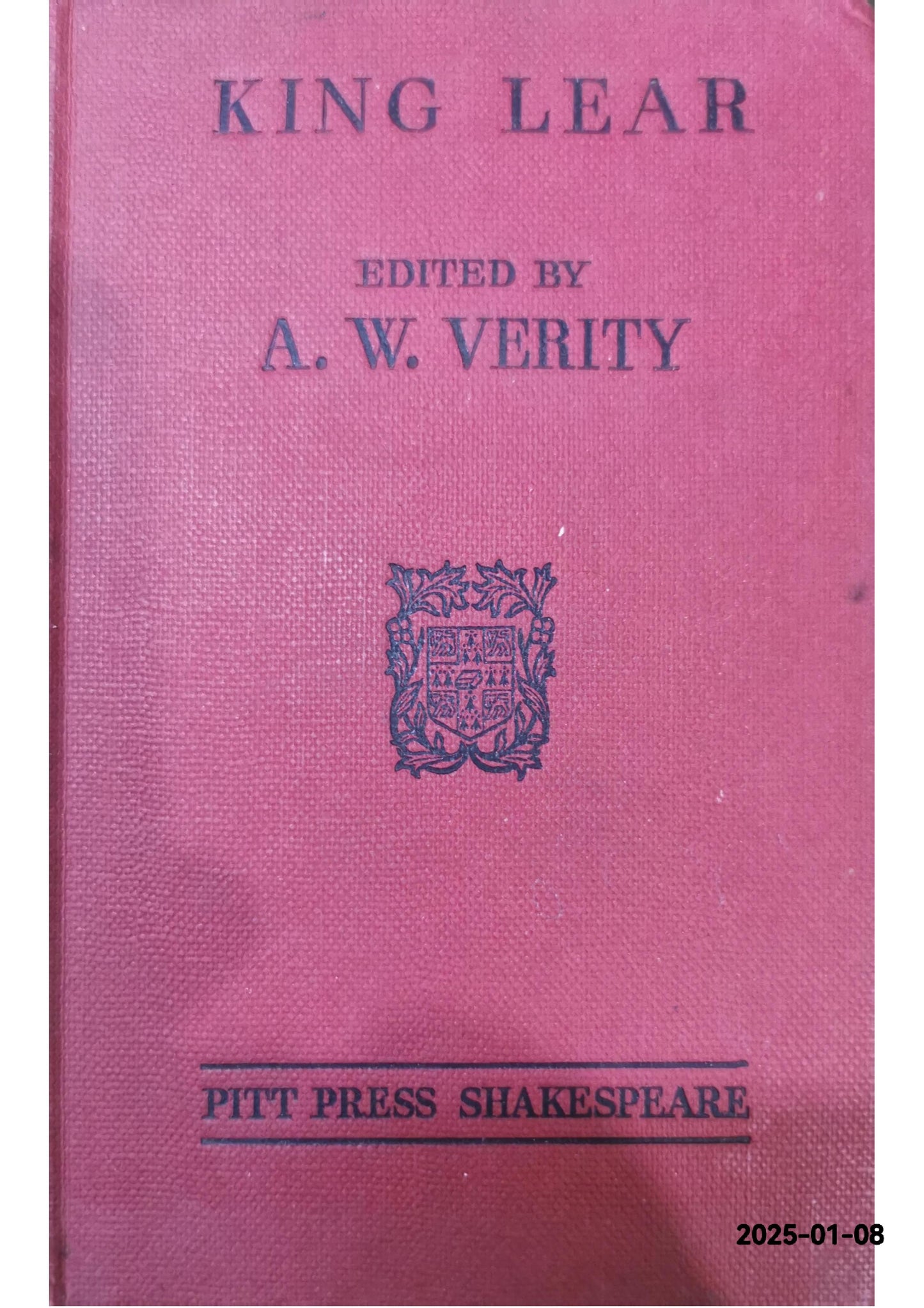 King Lear William Shakespeare; A. W. Verity Published by Cambridge at the University Press, 1957 Used Condition: Good Hardcover