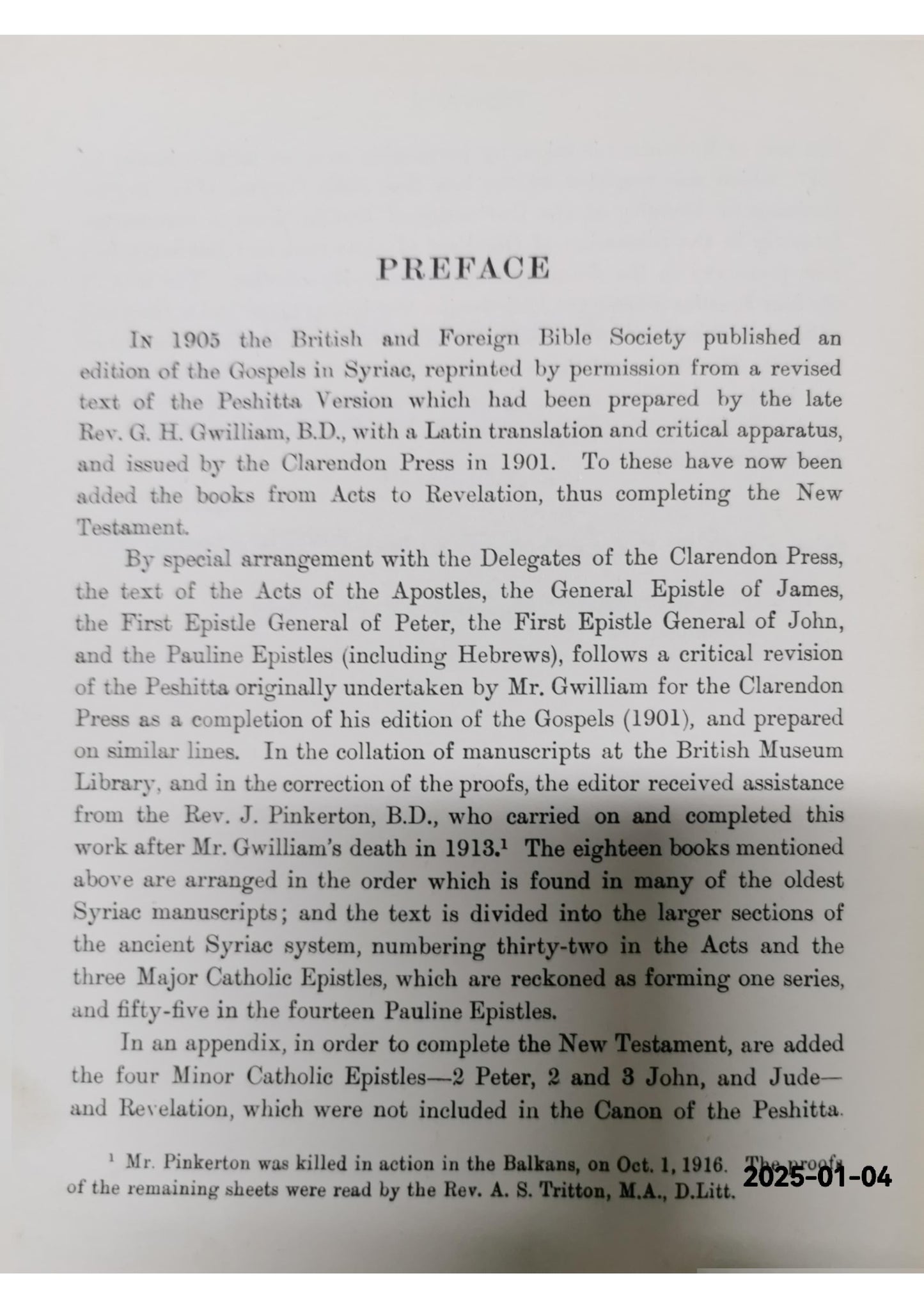 The New Testament in Syriac London 1955