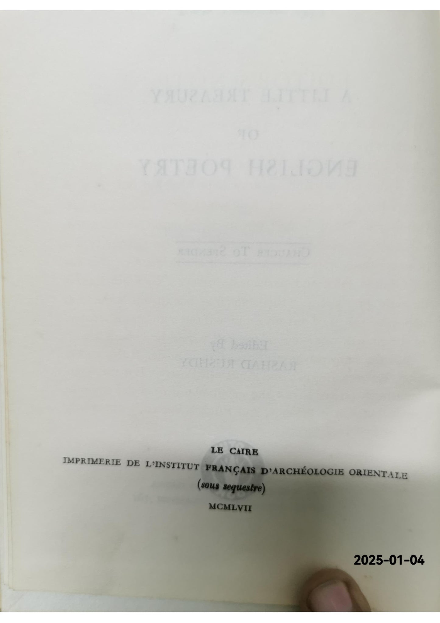 A little treasury of great poetry, English & American, from Chaucer to the present day Williams, Oscar (ed.) Published by Charles Scribners' Sons, New York, 1957Condition: Good Hardcover