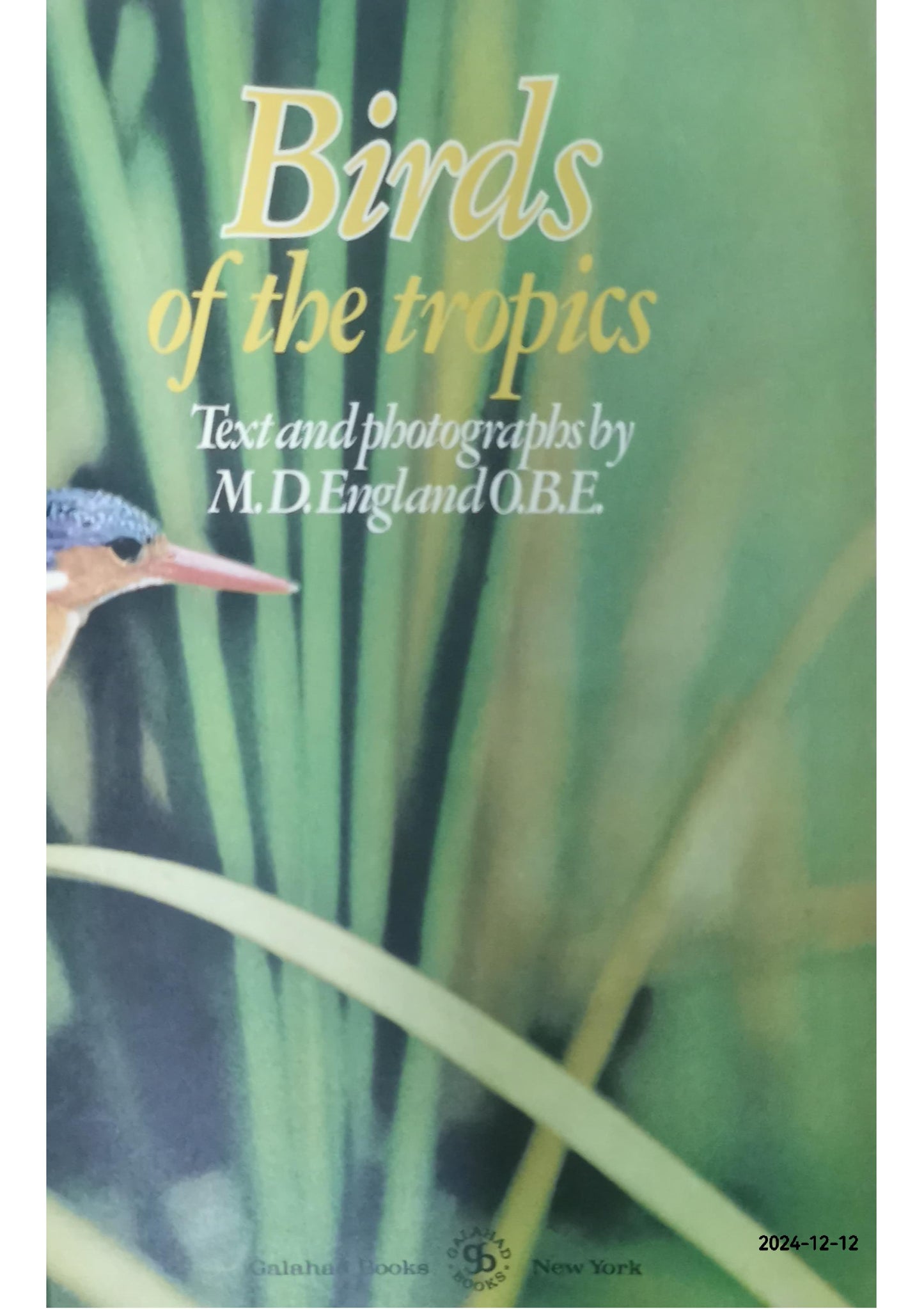 Birds of the Tropics Hardcover – January 1, 1975 by M D England (Author)