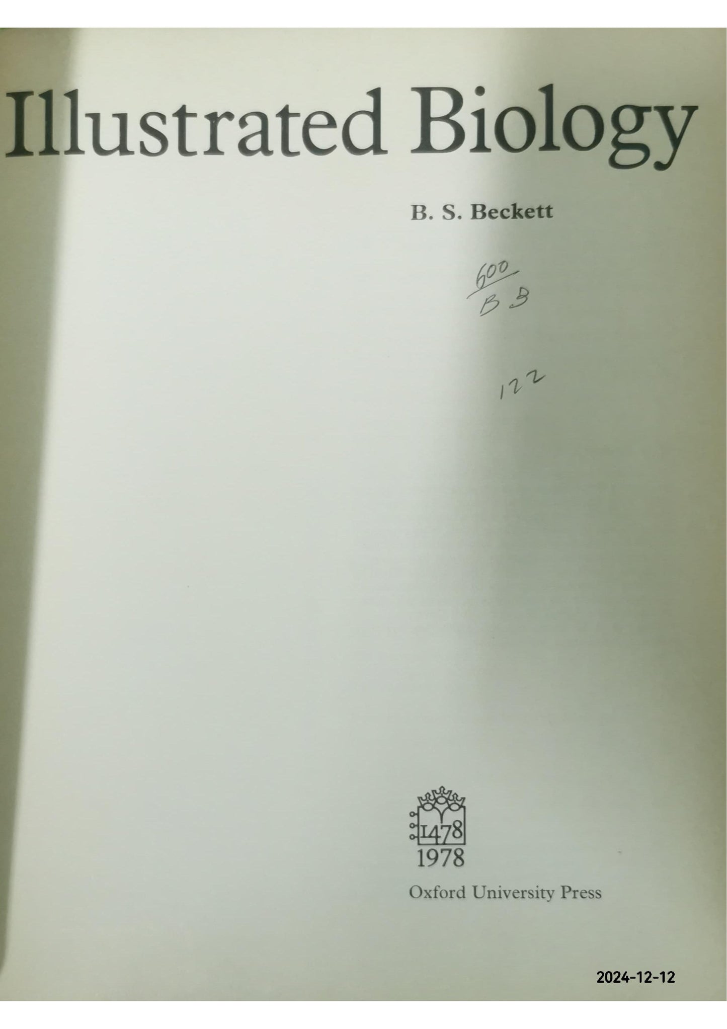 Illustrated Biology Flexibound – January 1, 1979 by Beckett.. B S. (Author)