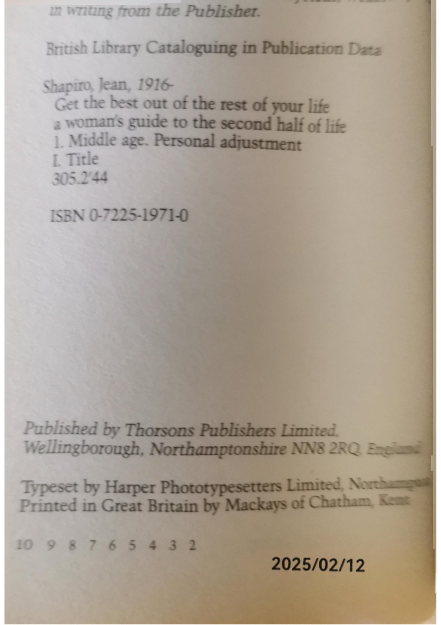 Get the Best Out of the Rest of Your Life: Woman's Guide to the Second Half of Life - Health, Family, Relationships, Work, Retirement, Money by Jean Shapiro (1990-04-26) Paperback by Jean Shapiro (Author)