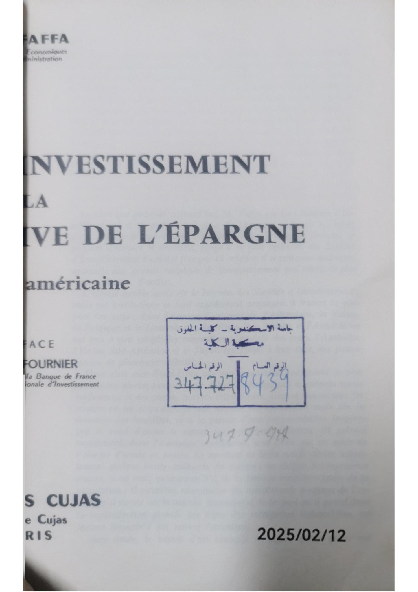 Les Société Dinvestissement et la Gestion Collective de L'Eparge : experience américaine