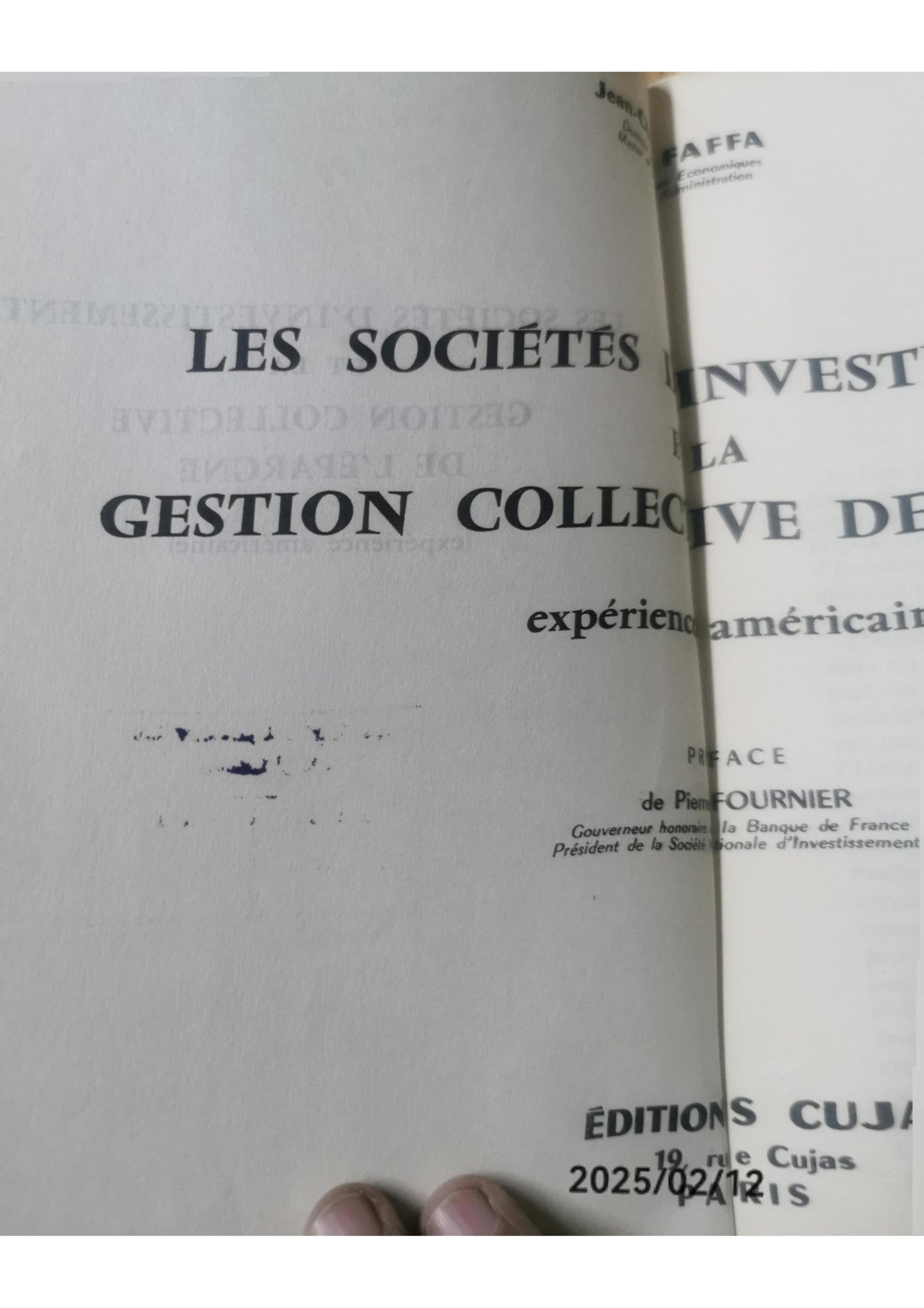 Les Société Dinvestissement et la Gestion Collective de L'Eparge : experience américaine