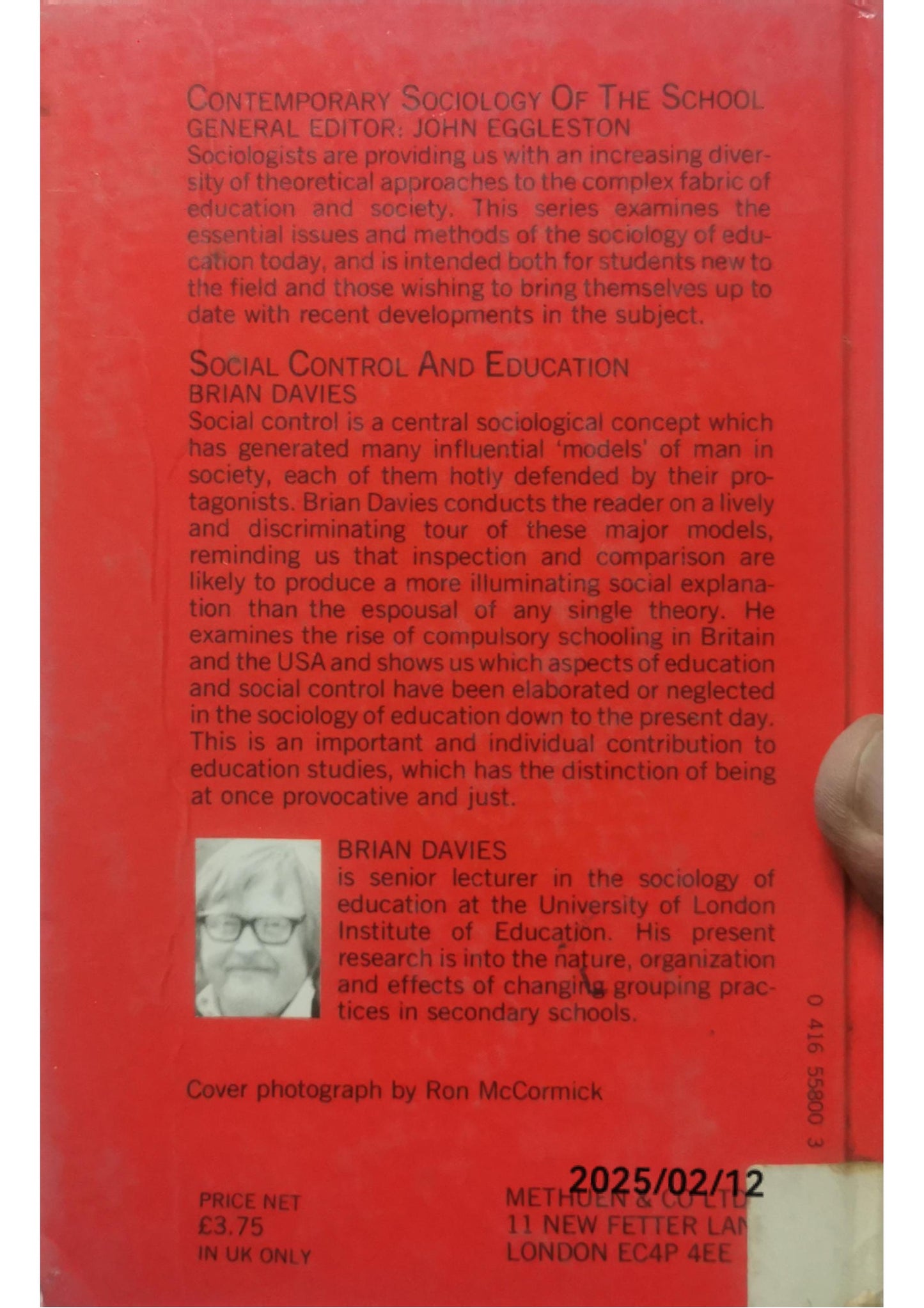 Social Control and Education (RLE Edu L) 1st Edition by Brian Davies (Author)