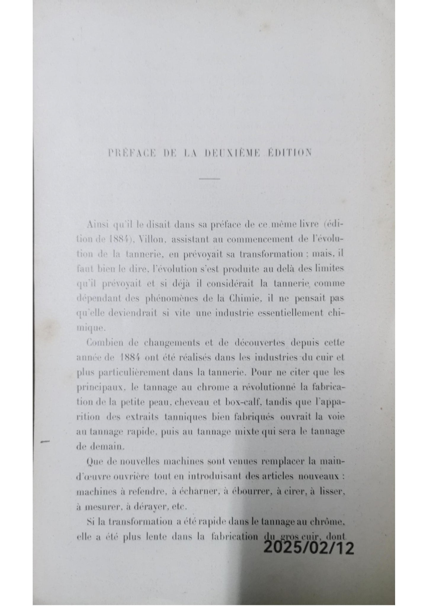 TRAITÉ PRATIQUE DE LA FABRICATION DES CUIRS ET DU TRAVAIL DES PEAUX VILLON, A.M. Published by Librairie Polytechnique, Baudry et cie editeurs, París, 1889 Condition: Buen estado