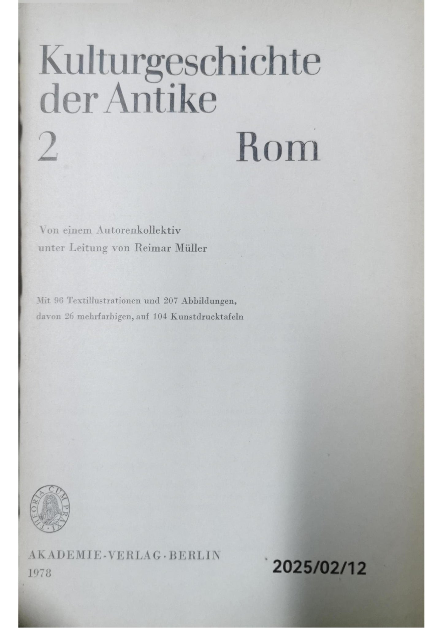 Kulturgeschichte der Antike 2 Rom – Buch gebraucht kaufen