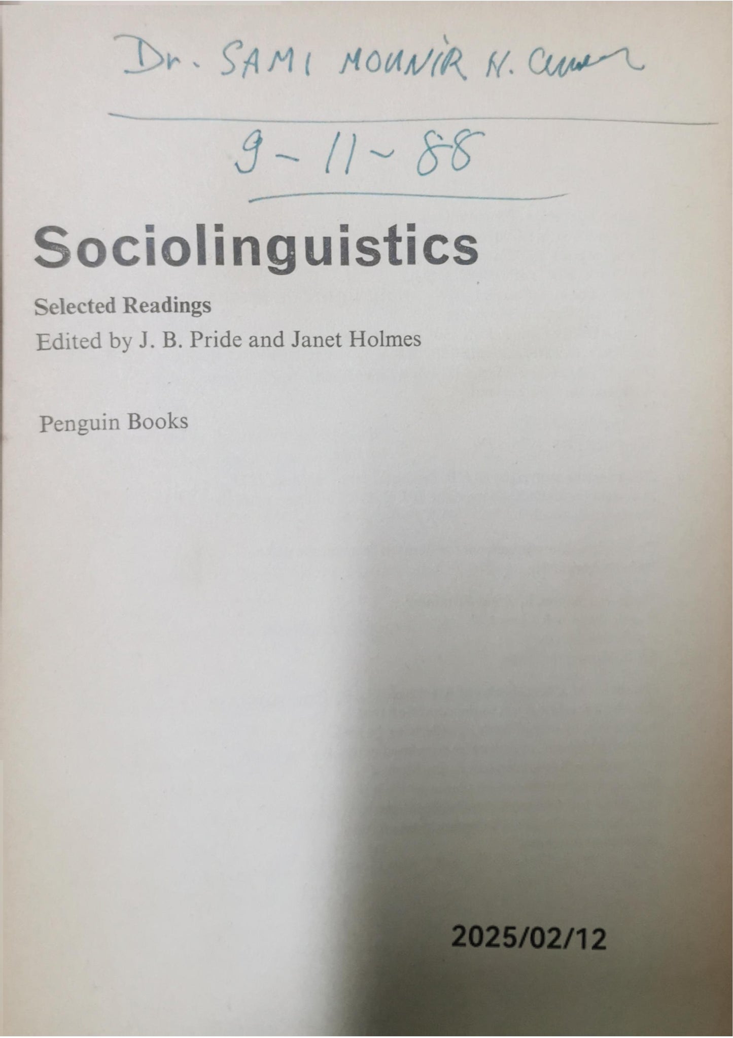 Sociolinguistics Paperback – 1 December 1972 by J.B. Pride (Editor), Janet Holmes (Editor, Author)