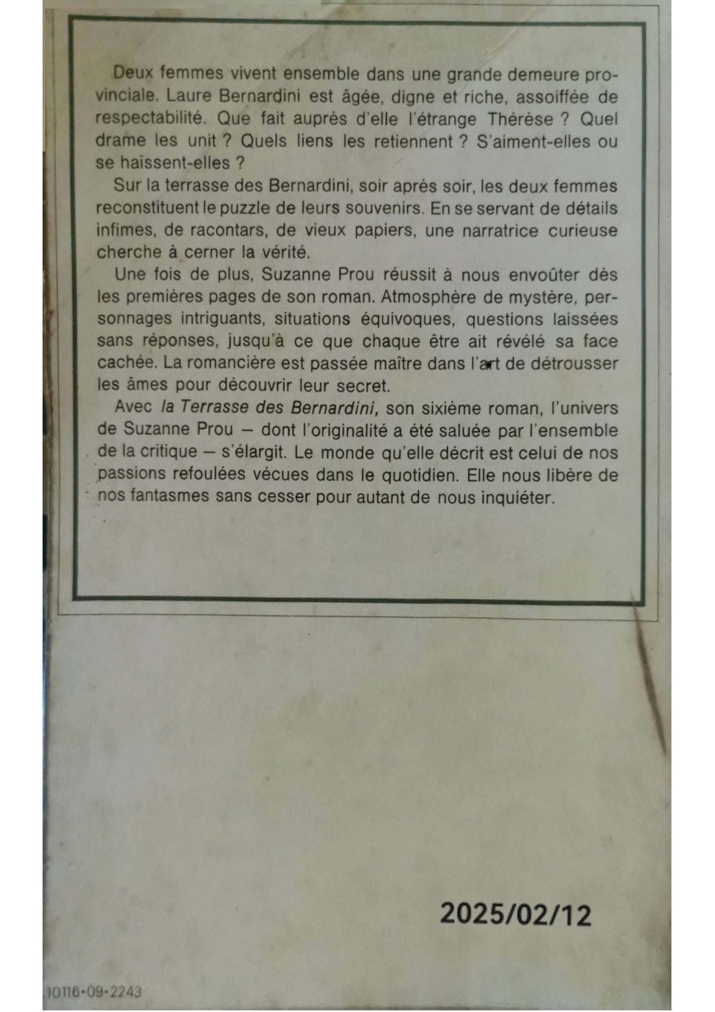 La terrasse des Bernardini Paperback – January 1, 1975 French Edition  by Prou Suzanne (Author)