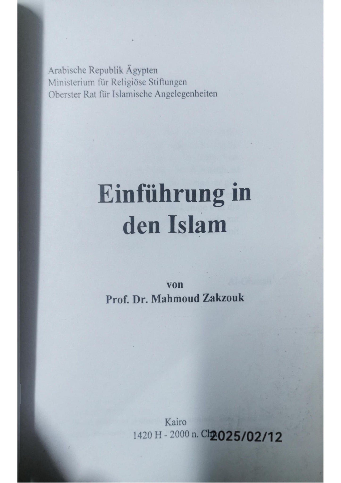 Einführung in den Islam Perfect Paperback – 1 Jan. 2000 by Mahmoud Zakzouk (Autor)