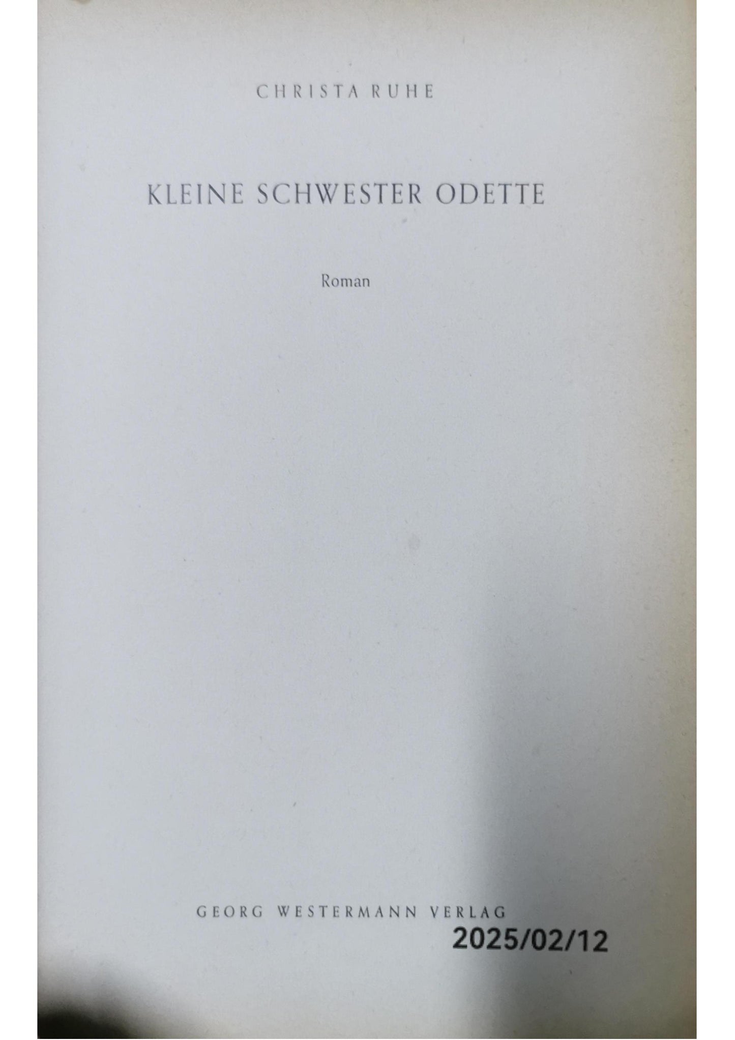 Kleine Schwester Odette Paperback – 1 Jan. 1967