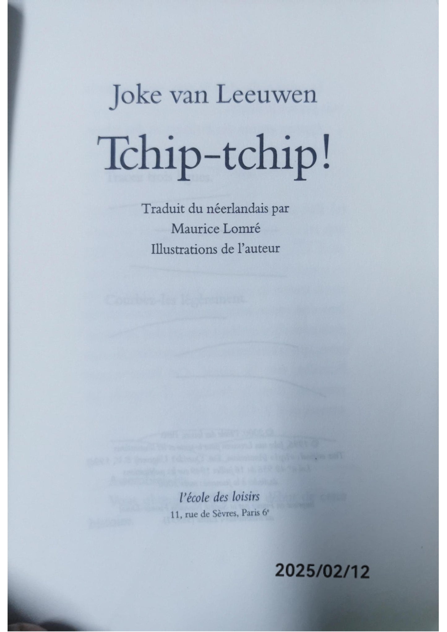 tchip tchip Mass Market Paperback – April 22, 2000 French Edition  by Van Leeuwen Joke (Author)