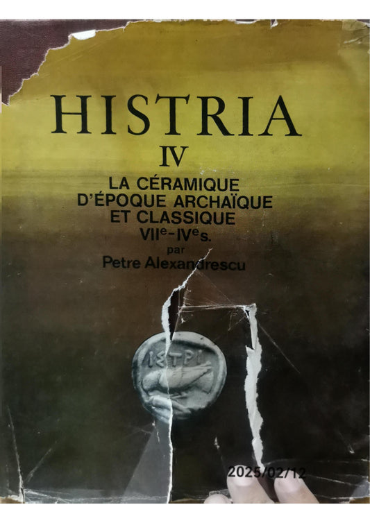 La Céramique d'époque archaique et classique VII-IV s., Histria IV,