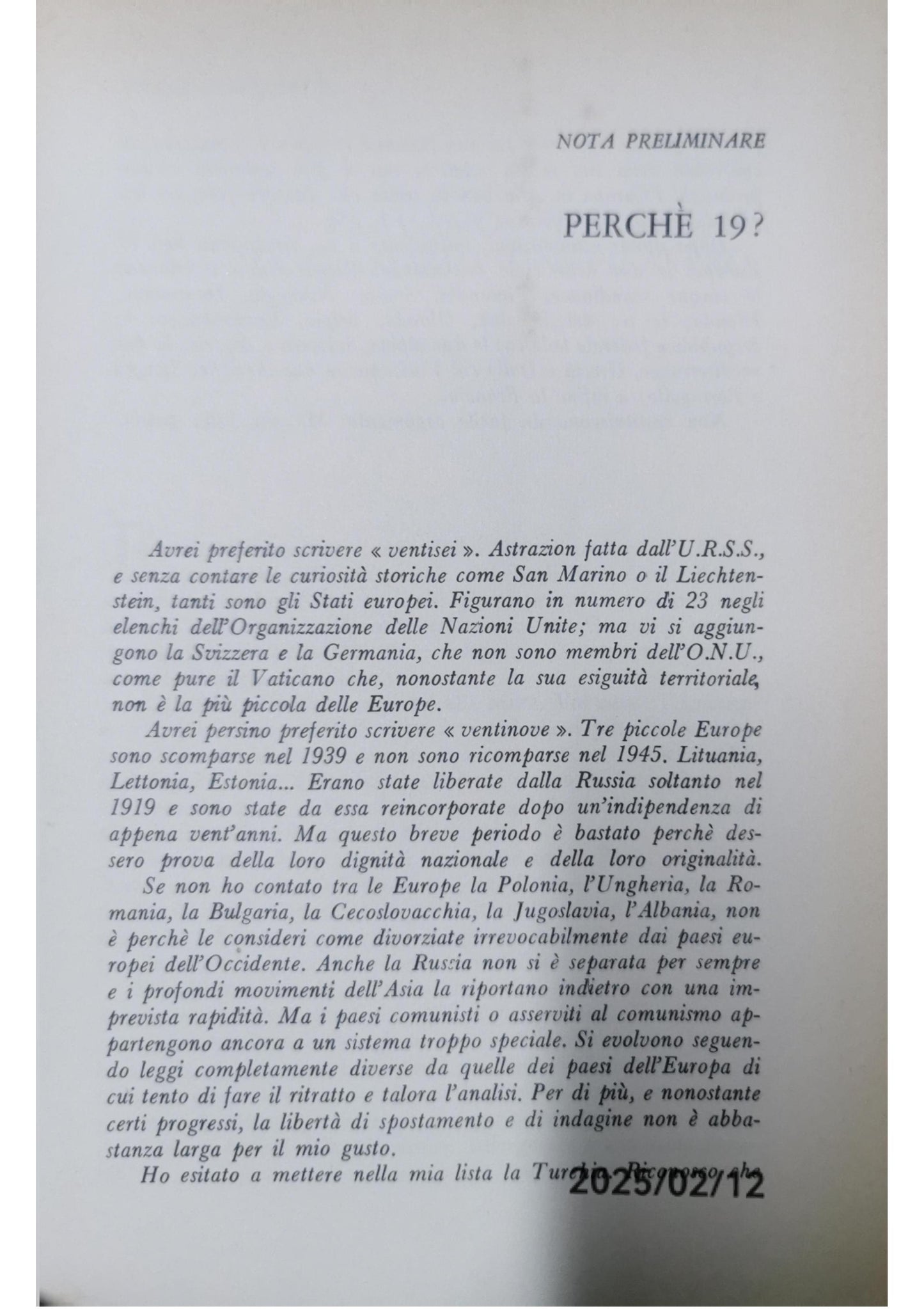 Le 19 Europe Raymond Cartier Published by Garzanti, Milano, 1961 Language: Italian Used Condition: quasi ottimo Hardcover