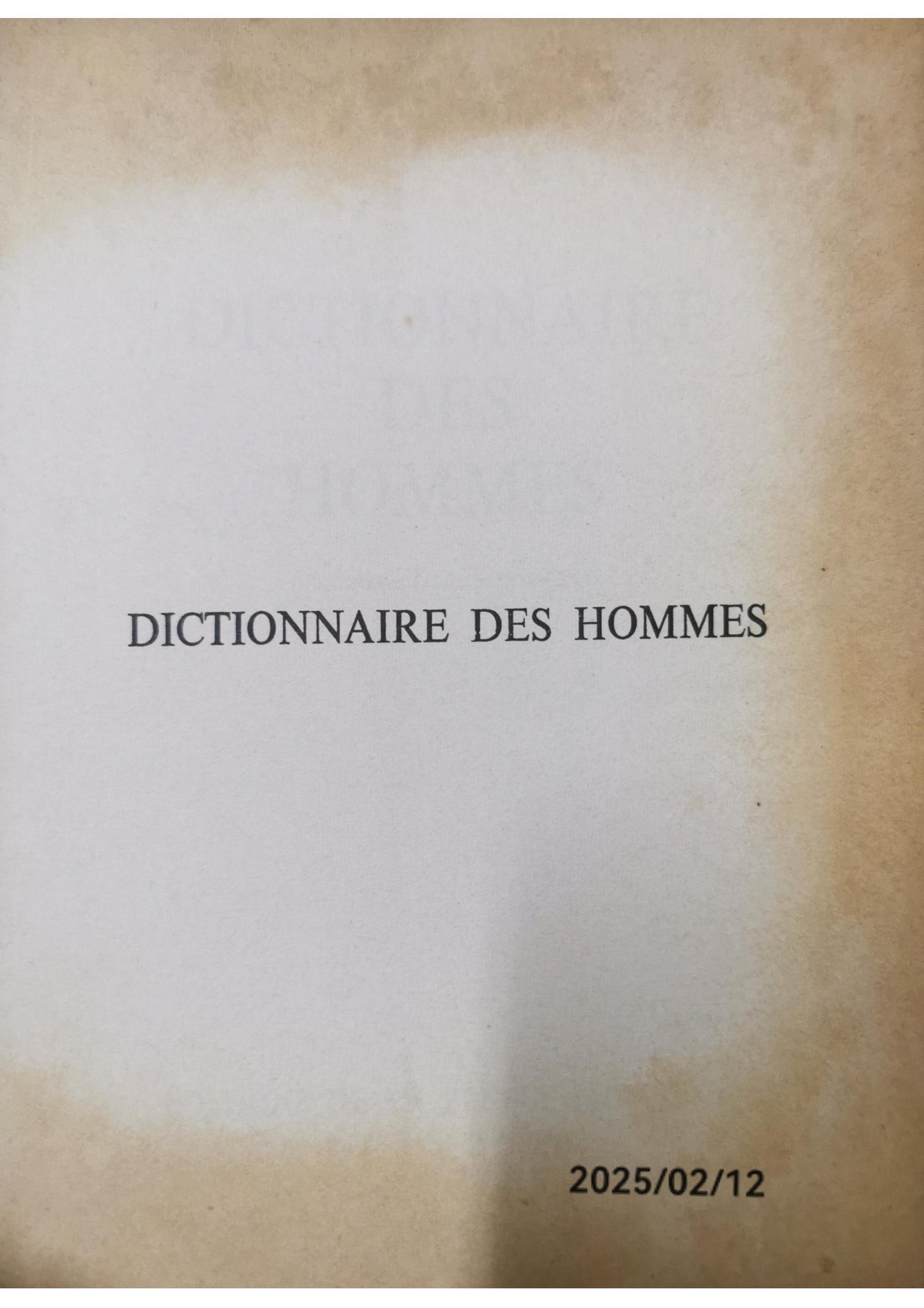 Dictionnaire des hommes Relié – 1 janvier 1962 de CarriÃ¨re Anne-Marie (Auteur)