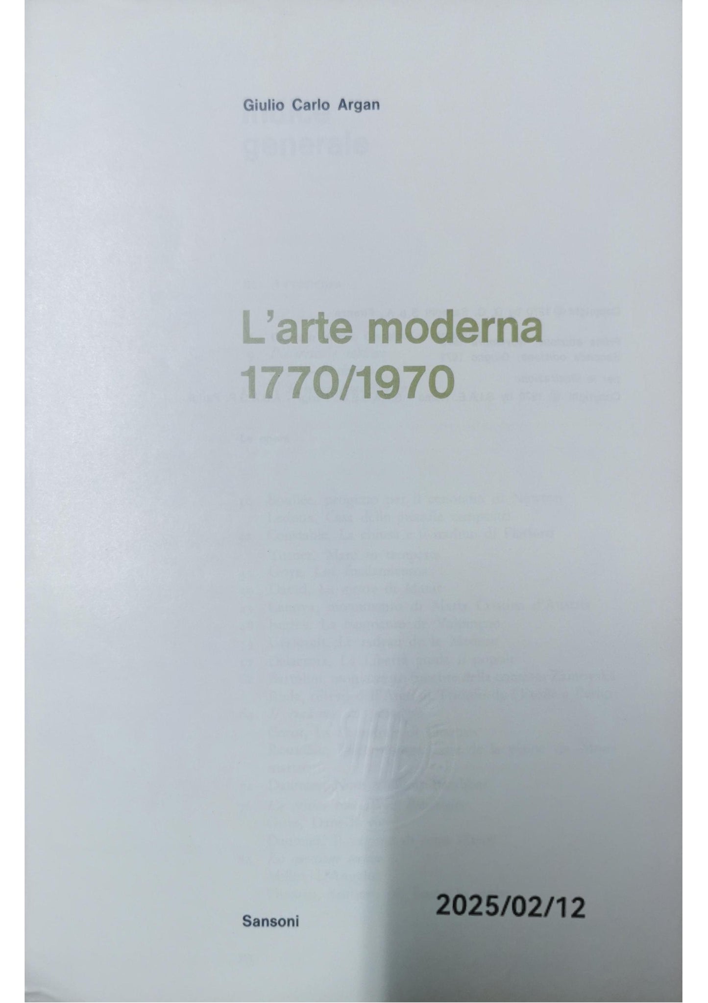 L'Arte Moderna 1770/1970 Hardcover – January 1, 1977 Italian Edition  by G.C. Argan (Author)